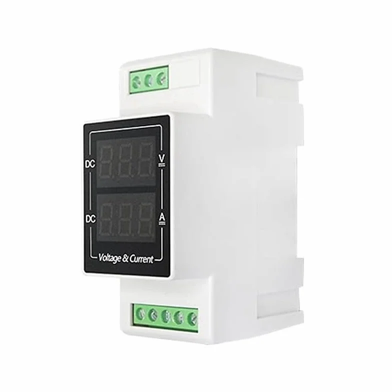 NURII Voltmetro DIN Rail Tipo DC con Display Digitale 100V, amperometro 20A, misuratore Digitale Integrato 50A 1000V(DC0-300V 50A)