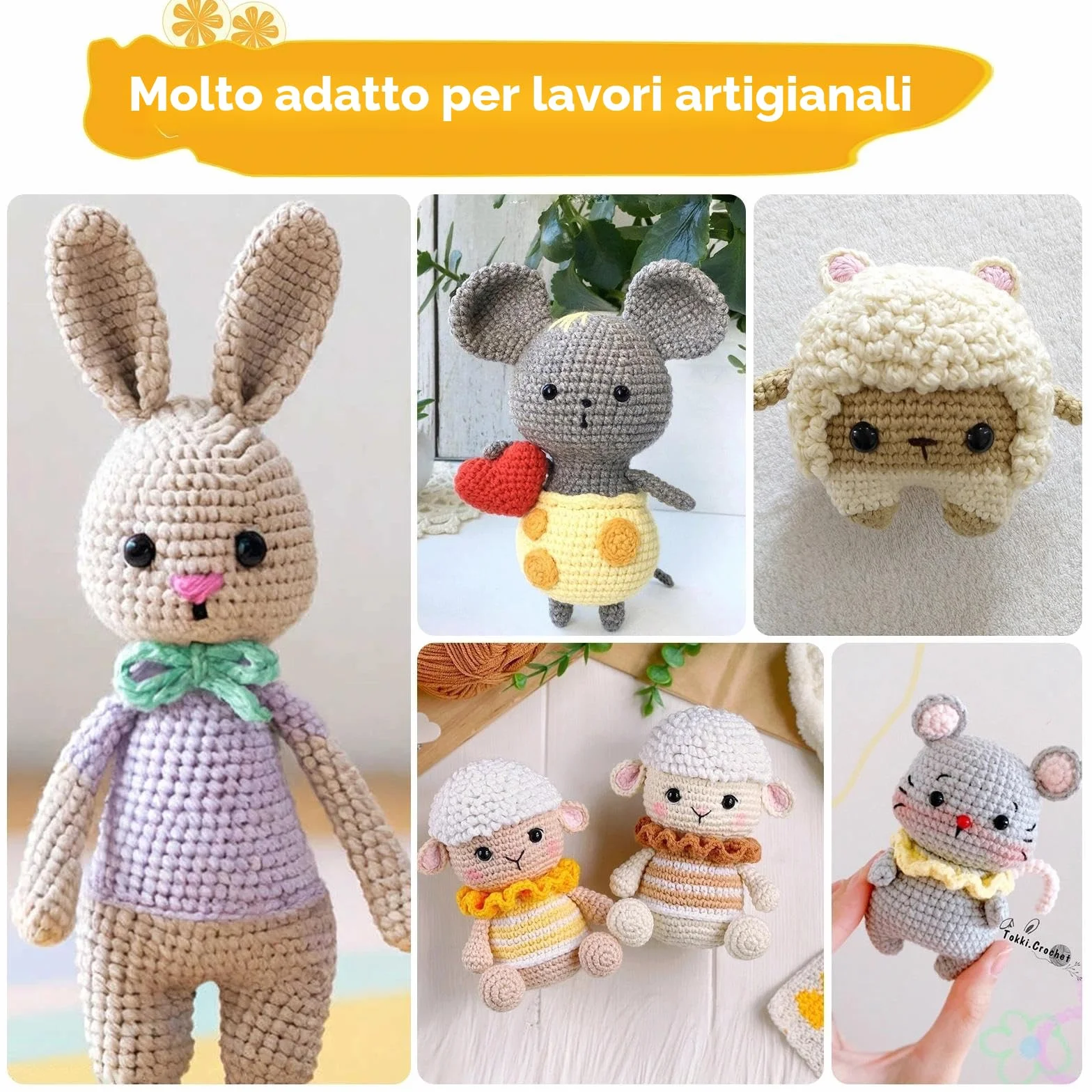 Occhi di Sicurezza 142 Pezzi - Occhi a Bottone in Plastica per Bambole, Peluche e Orsacchiotti, Fai da Te, 6-12 mm