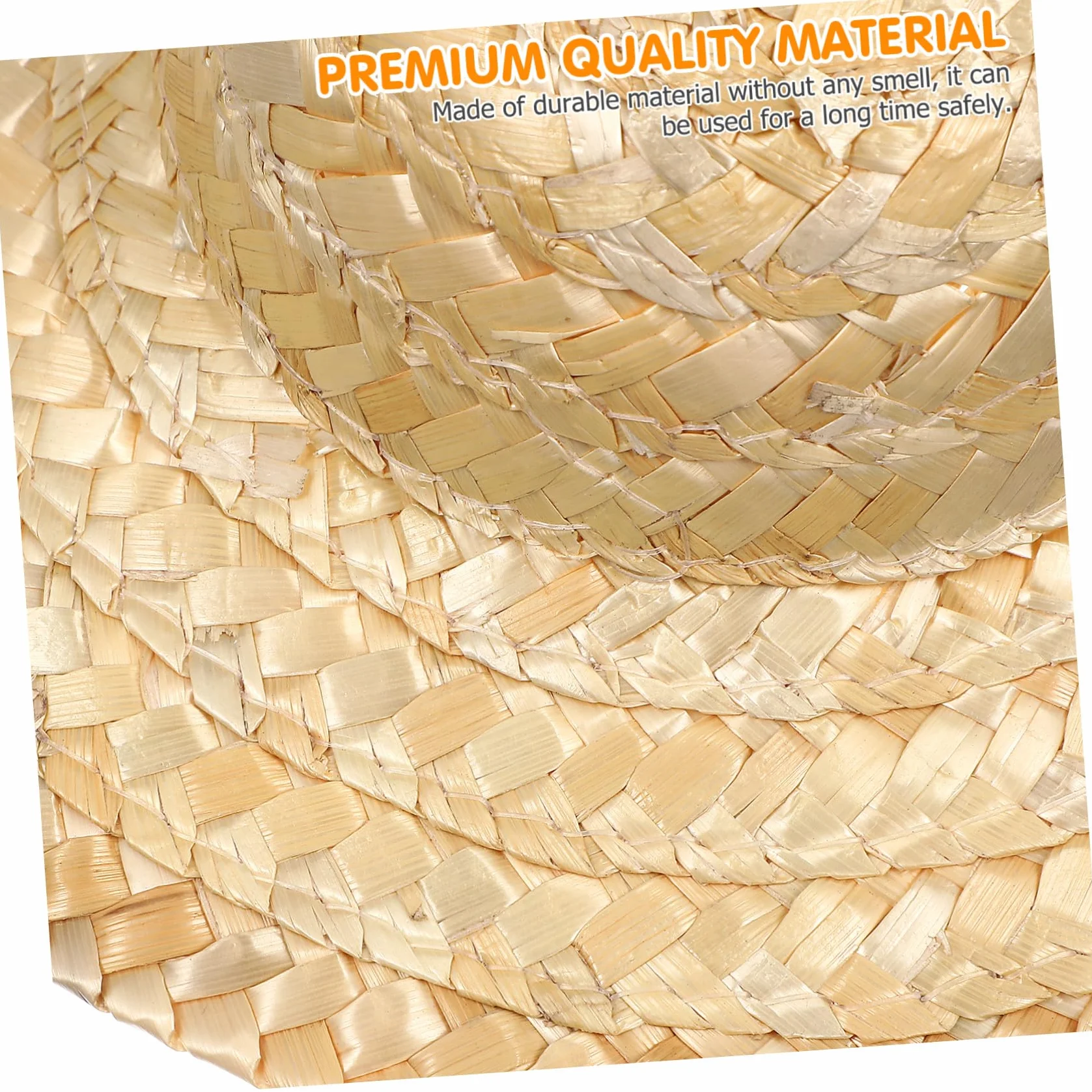 Garneck 2 Pezzi Mini Cappello di Paglia Accessorio per da Te Decorazione Naturale e Resistente