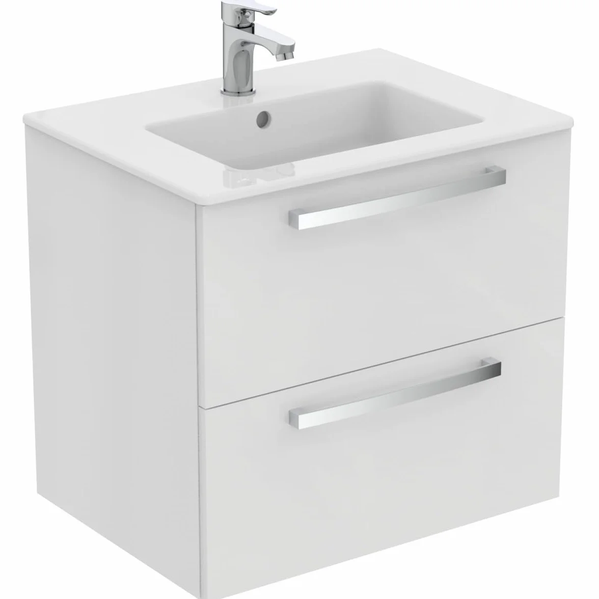 Ideal Standard Miscelatore lavabo Alpha, con scarico, rubinetto a risparmio idrico, sistema di montaggio rapido Easy Fix – Cromato