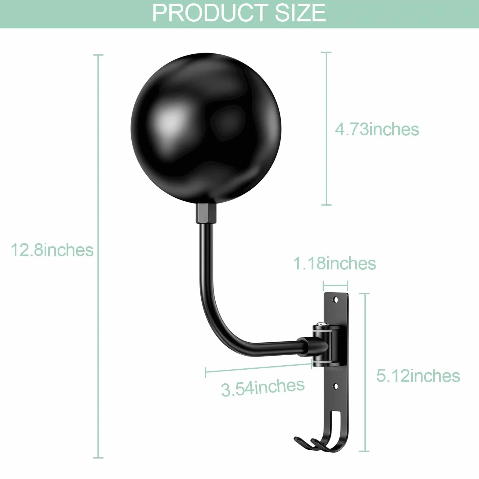 Porta Casco Moto da Parete, Appendi Casco Multifunzione, Portacasco da Parete, Supporto Caschi Moto Spherical 180°, con Ganci per Appendere Guanti per Abbigliamento Moto, Cappelli