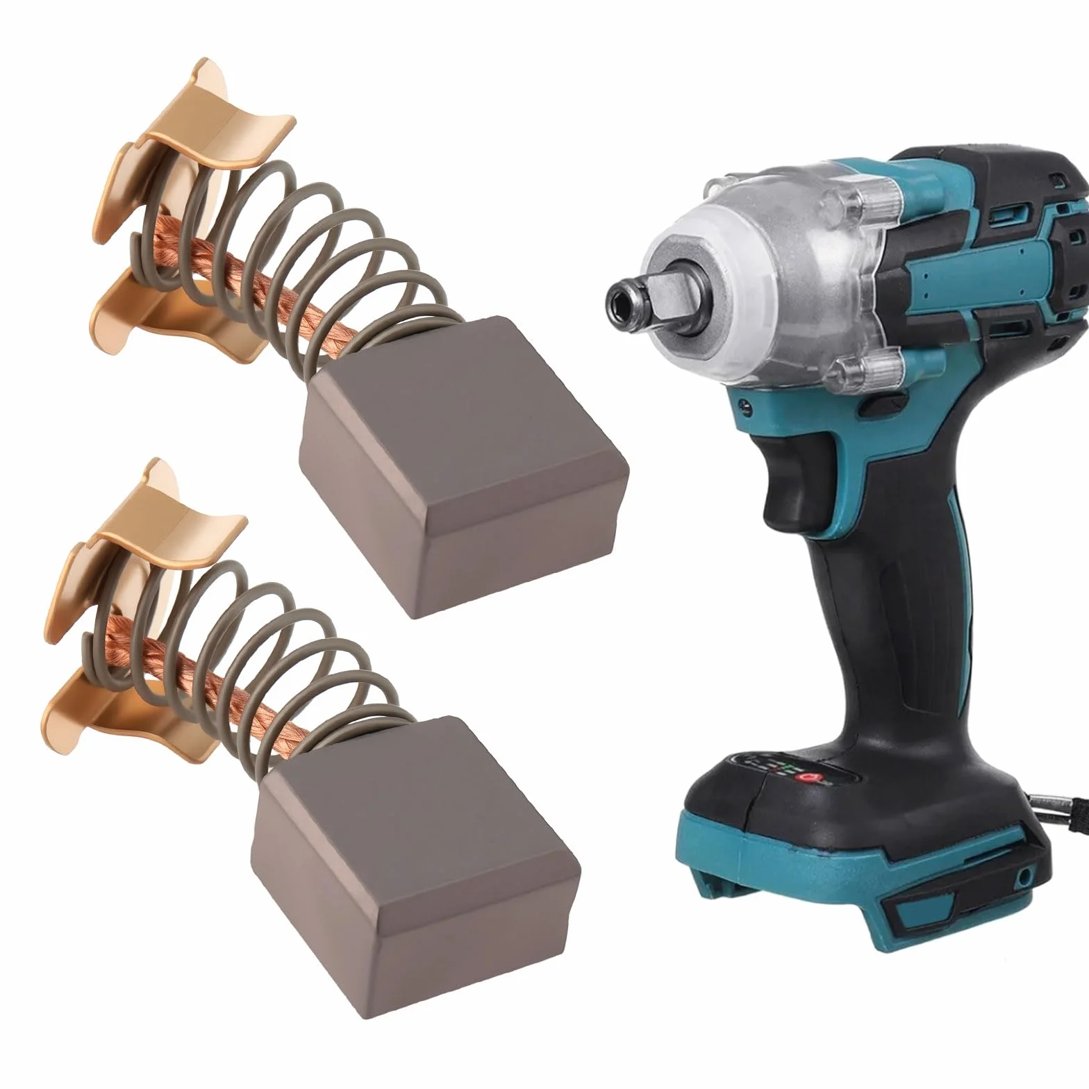 4 Spazzole Di Carbone 7x11x12 Mm compatibile Con Makita DTM51 Da 18 V l'utensile Multifunzione A Batteria
