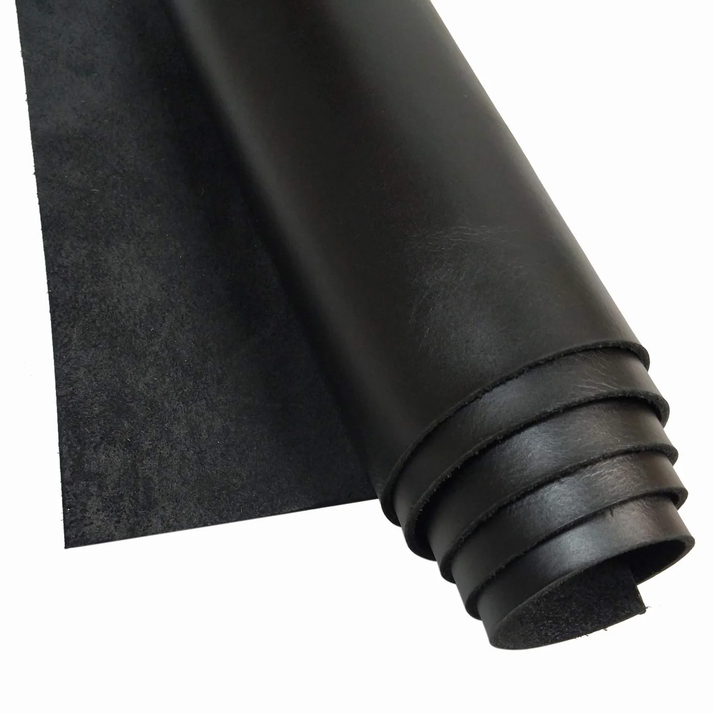 Pelle bovina pre-tagliata conciata al vegetale per utensili, fondine, coltello, intaglio, goffratura, timbratura, tintura (nero, 30,5 x 61 cm)