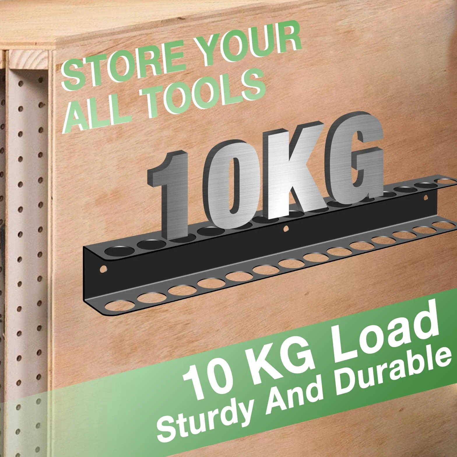 Supporto per pinza da parete, set da 2 pezzi, 14 fori, da parete, organizer per chiavi a pinza, supporto per cacciavite con tubi di espansione, supporto per attrezzi per garage, officina, banco da