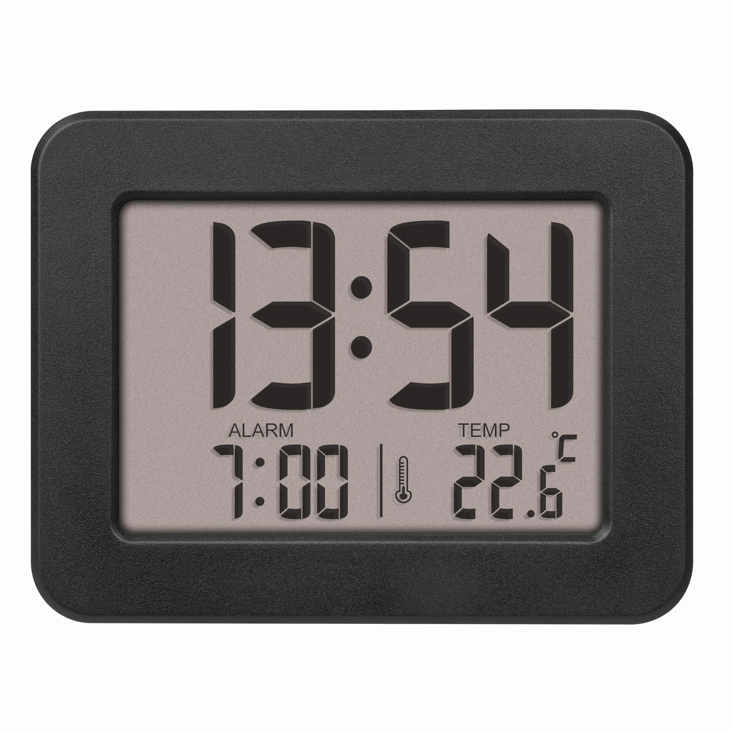 TFA Dostmann Mini sveglia digitale da comodino 60.2044.01 orologio da tavolo batteria termometro interno nero