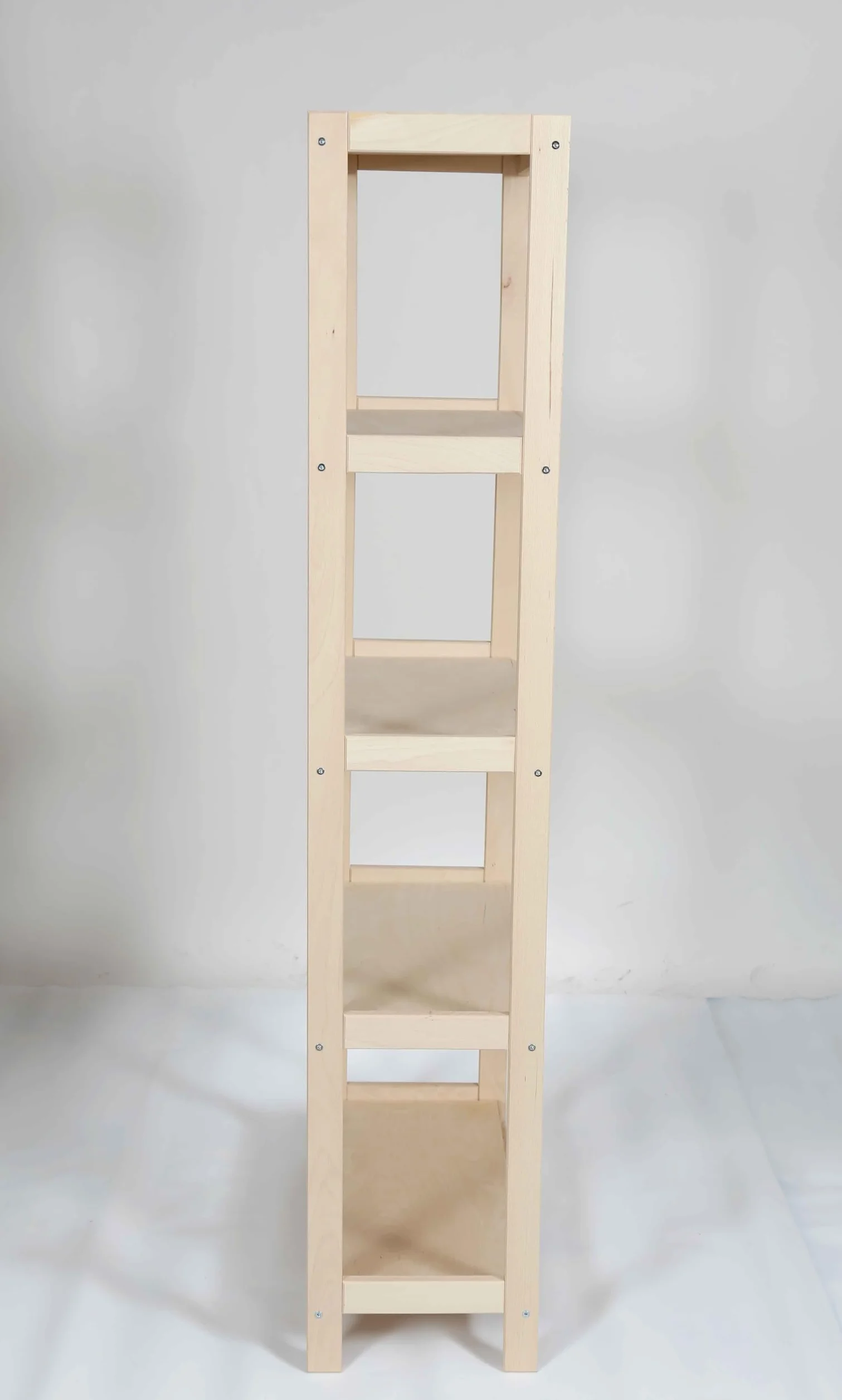 Scaffale per carichi pesanti in legno di faggio massiccio, 173 x 50 x 38 cm (altezza x larghezza x profondità), 5 ripiani, fino a 60 kg per ripiano, extra stabile, scaffale da