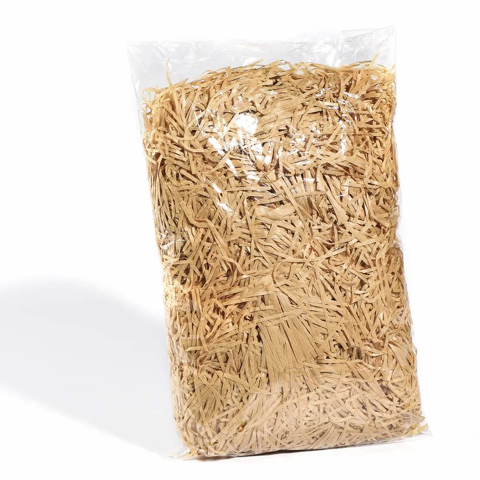 Hifot 100 Grammi Shred Carta Velina Regalo Imballaggio tagliuzzato Carta Kraft Regalo Cesto riempimento imballaggio Forniture per Feste - Khaki