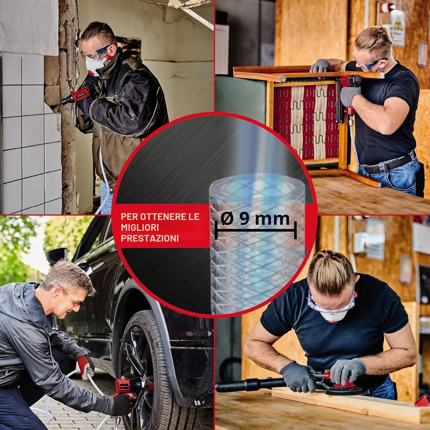 Einhell TC-PW 340 Avvitatore A Impulsi Pneumatico 340 Nm 6.3 Bar 7500 Giri Min