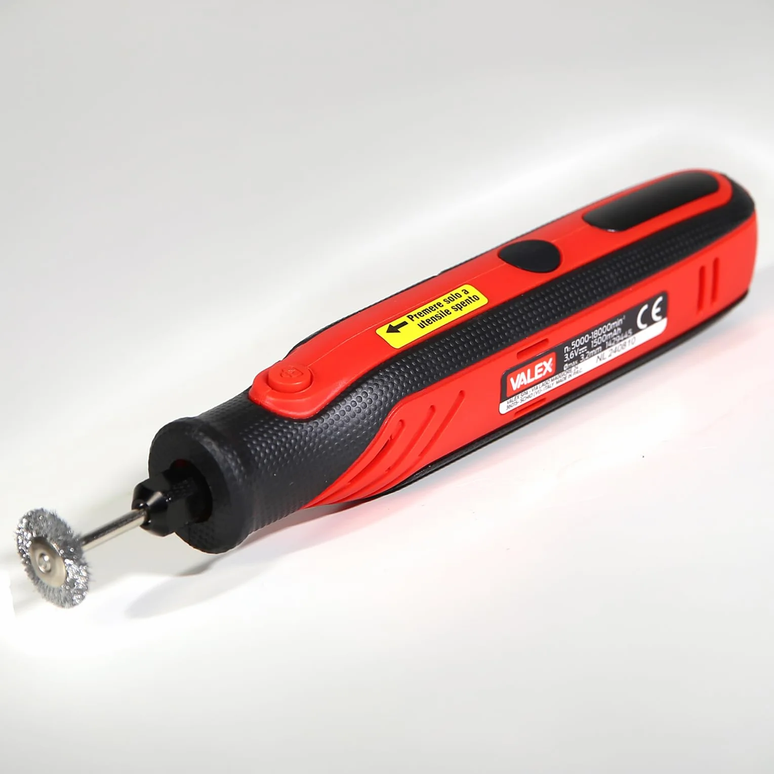 Valex Mini Multiutensile A Stelo A Batteria Al Litio 3,6V, 51 accessori inclusi, 5000-18000 Giri/min regolabili con 5 selezioni, ricarica usb