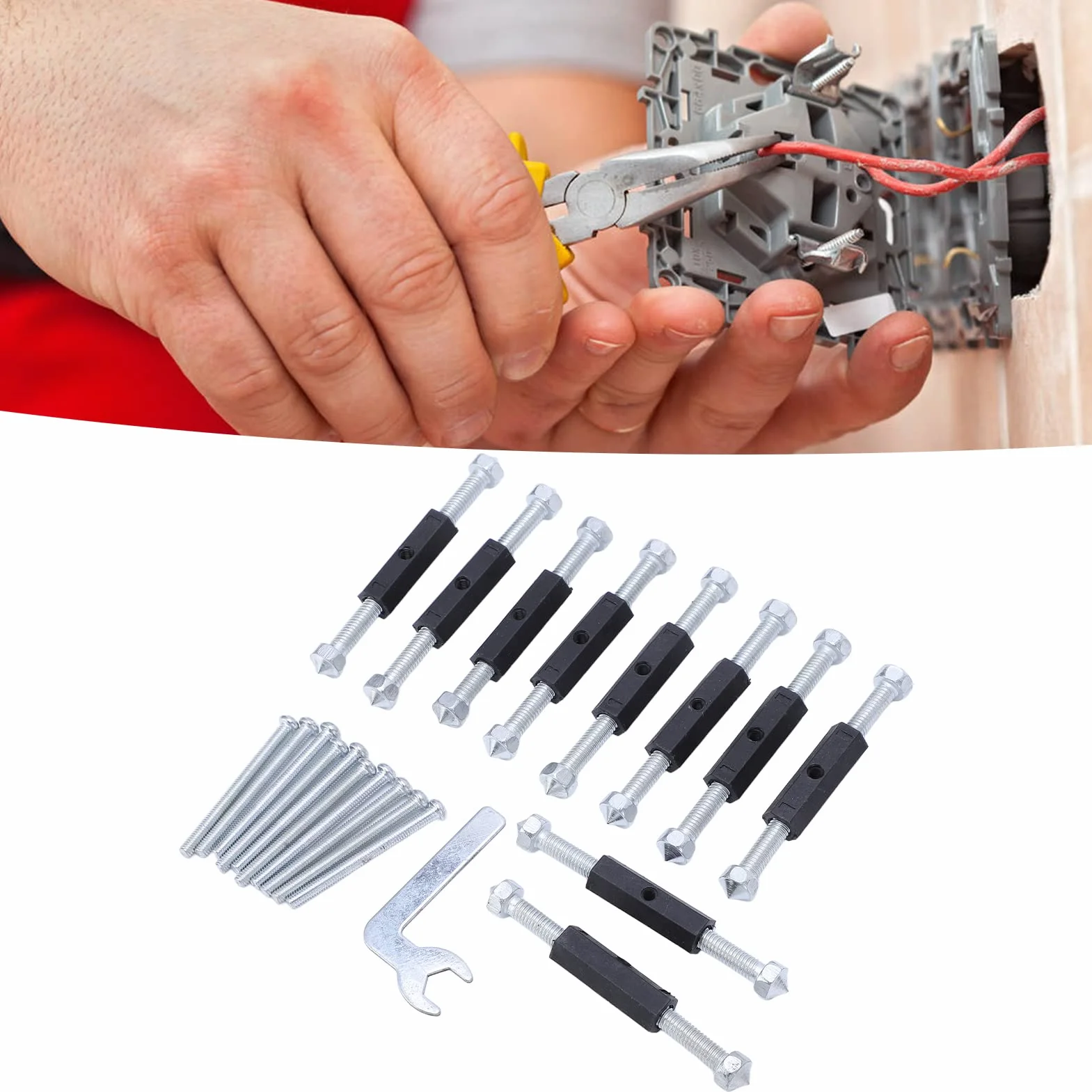 Garosa Tipo 86 Strumenti Riparazione Scatola Giunzione Acciaio Legato Elementi Fissaggio Interruttori Parete