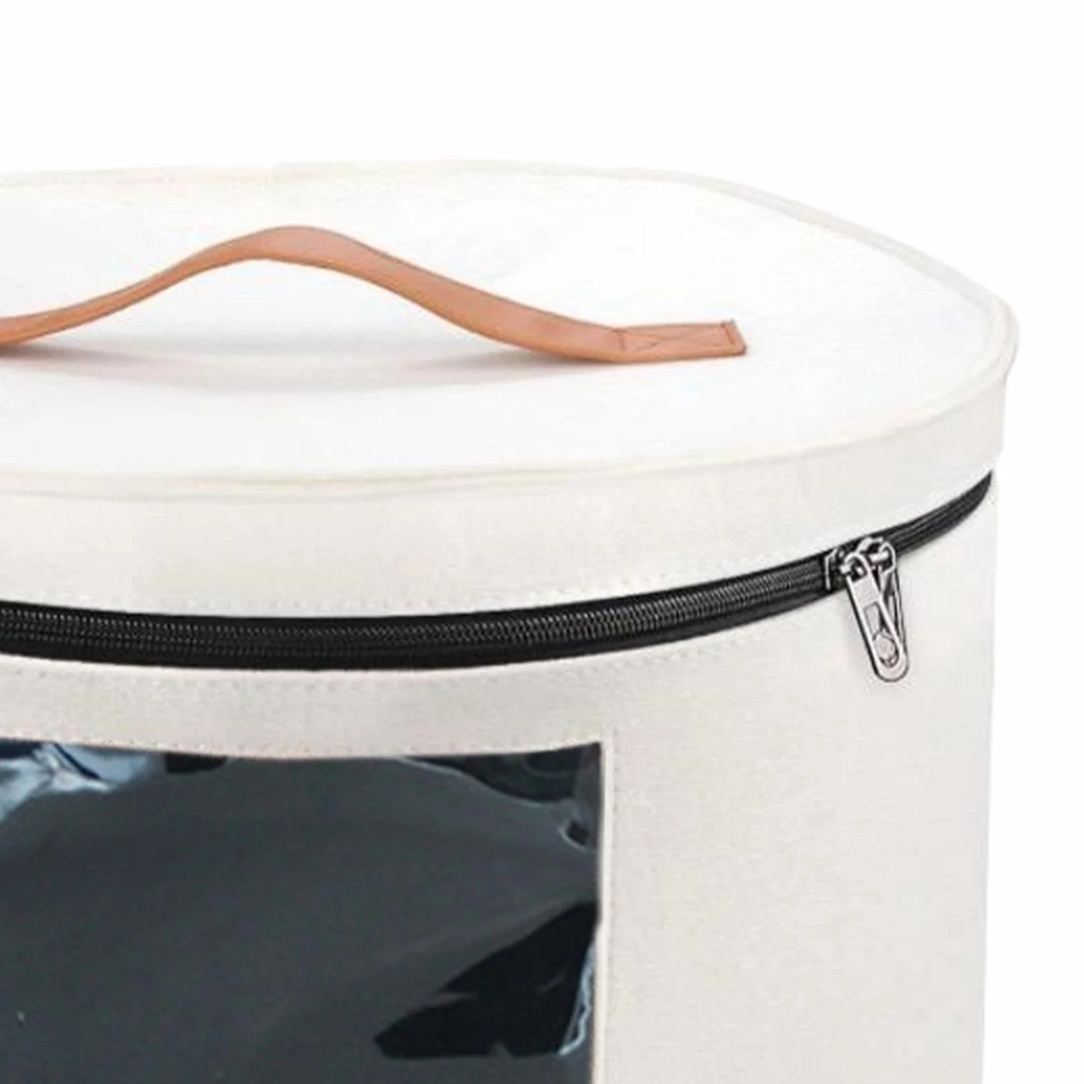 Baoblaze Scatola per Cappelli con Coperchio Antipolvere Pieghevole Rotonda Bianco 40x26 cm