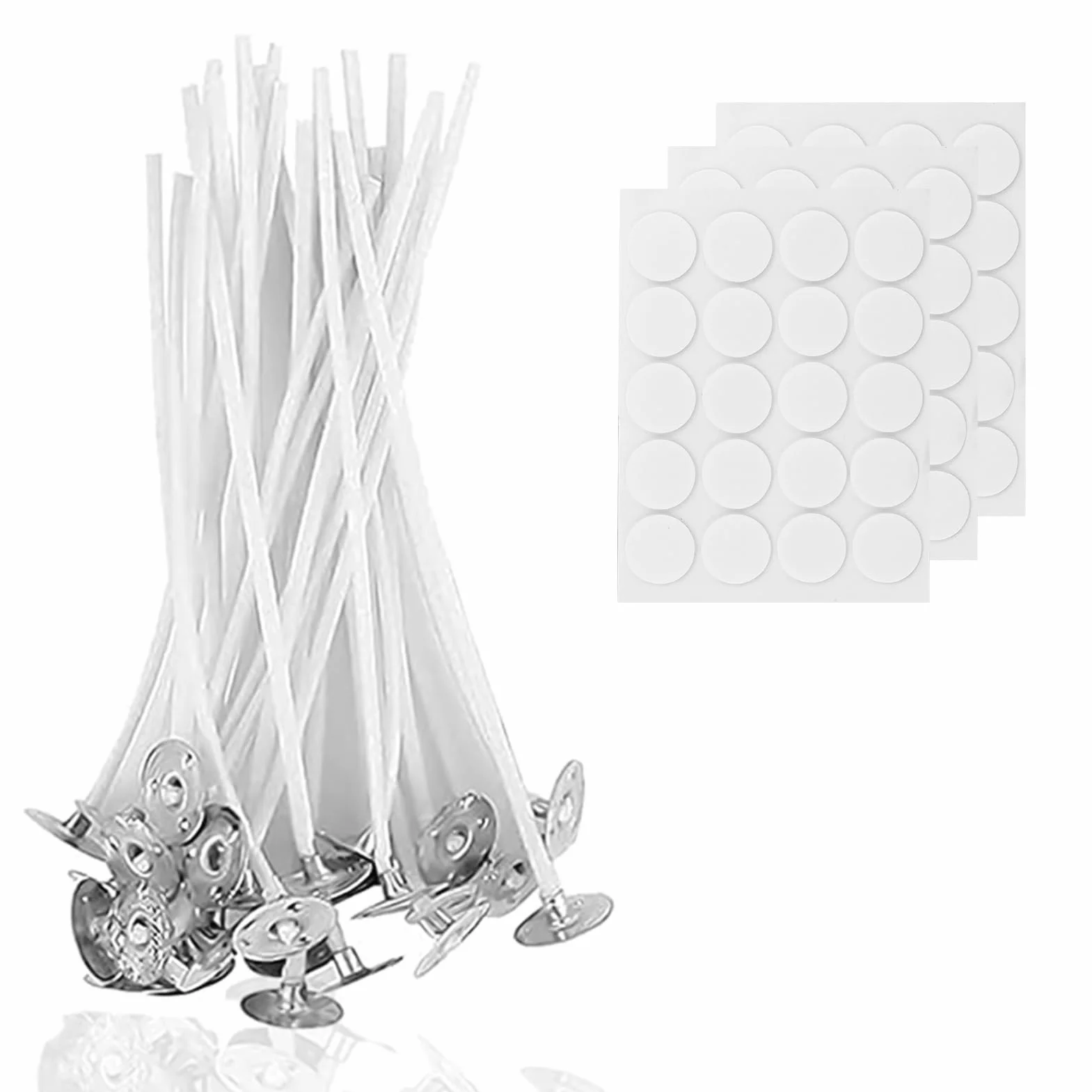 50 stoppine per candele da 10 cm, Cotton Candle Wick per la produzione di candele, fai da te