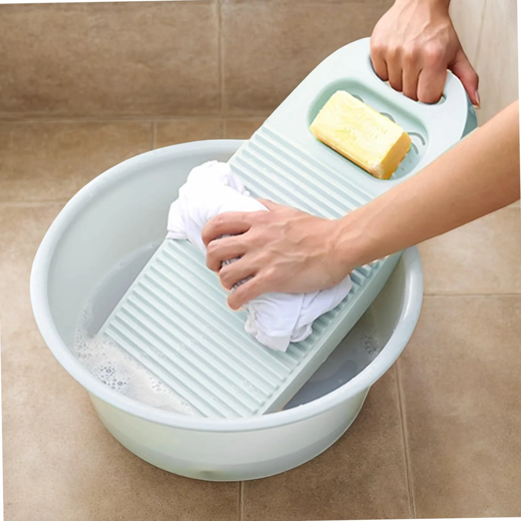 ASSE per Lavare ASSE per Lavare Addensare Antiscivolo per a Mano i Vestiti per in plastica Leggera con Supporto Scrub per bucato Portatile per casa e dormitorio per Feste