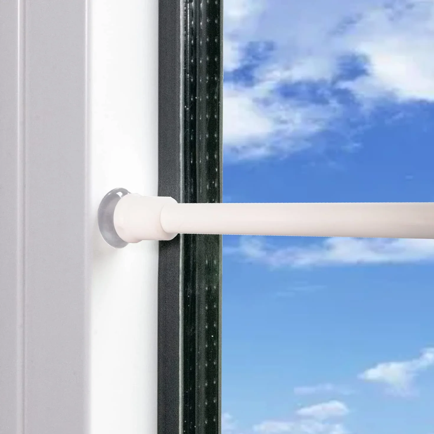 Aste per tende a pressione estendibili Bianco 30-45cm 2 unità