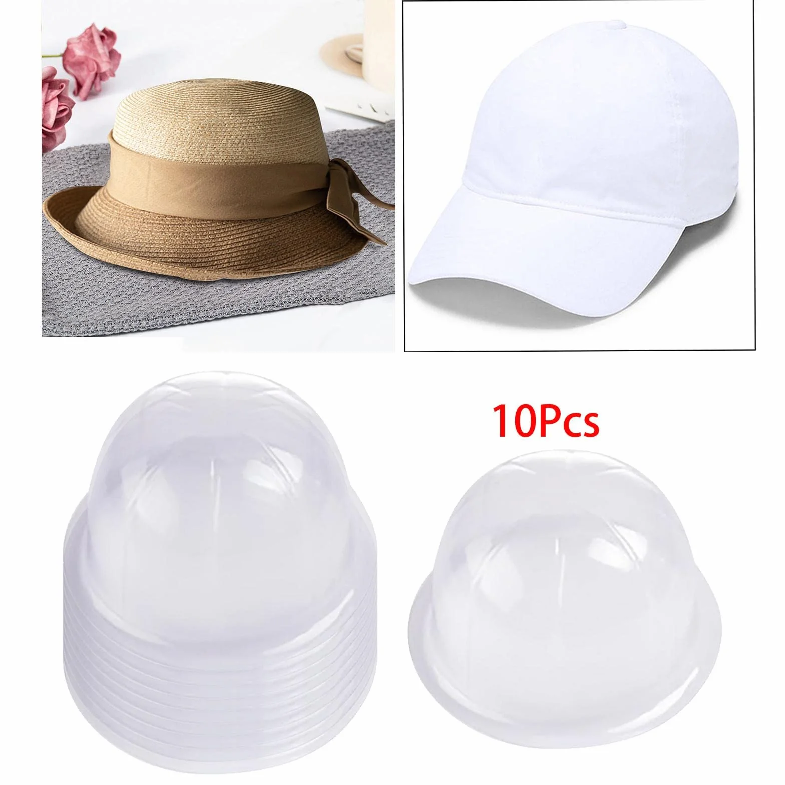 LOVIVER 10x Supporto per cappelli da tavolo Supporto per cappelli Supporto per cappelli da baseball Supporto per rack per soggiorno Home Shop Camera da letto
