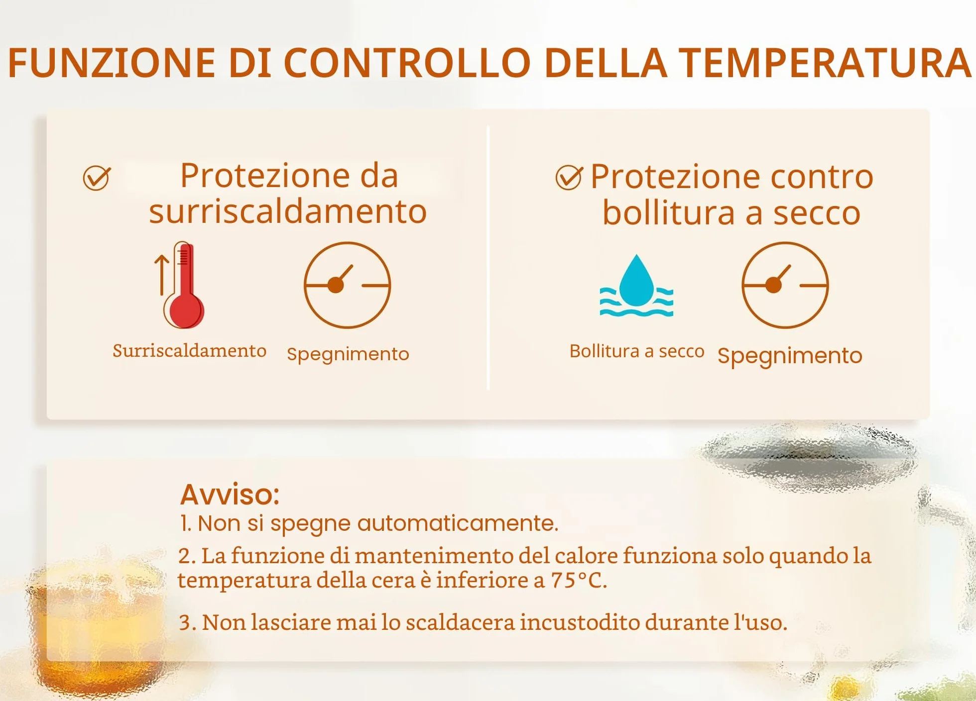 JULWHISPER Fusore di cera per realizzare candele, 1,8 l, con beccuccio per versare, kit per la creazione di candele per adulti incluso - stoppini, adesivi per stoppini-Spina UE