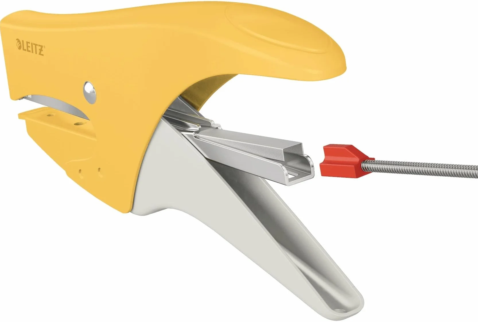 Leitz Cucitrice a Pinza, Capacità fino a 15 Fogli, Caricamento Posteriore, Include Punti P2 (No. 10), Gamma Cosy, 56450019, Giallo (Caldo)