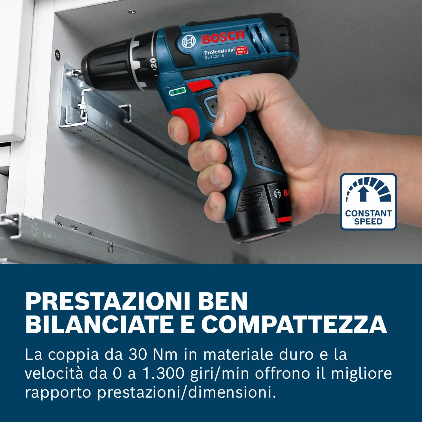 Bosch Professional Sistema 12V Trapano Avvitatore GSR 12V-15, Incl. Batteria 2x2.0 + Caricabatterie, Set Accessori 39 Pz., In Borsa, Amazon Exclusive Set