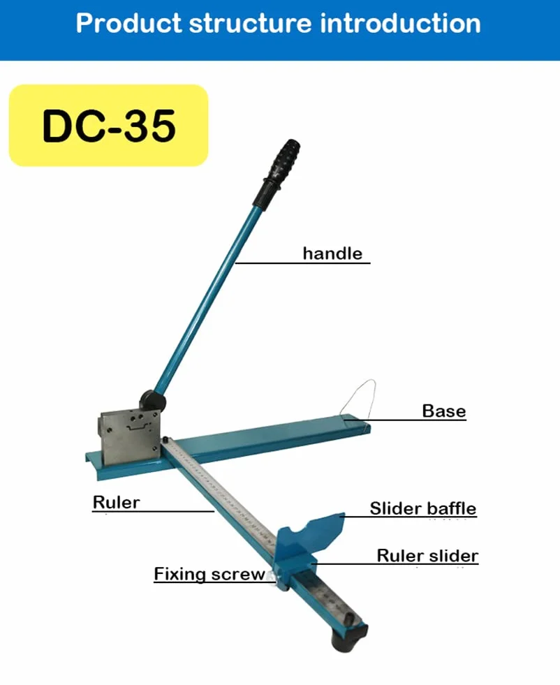 Utensile per taglio guida DIN – Doppia scanalatura W/50 cm righello, taglierina manuale per taglio in alluminio scanalato – Macchina da taglio da banco – Strumento per taglio preciso in alluminio