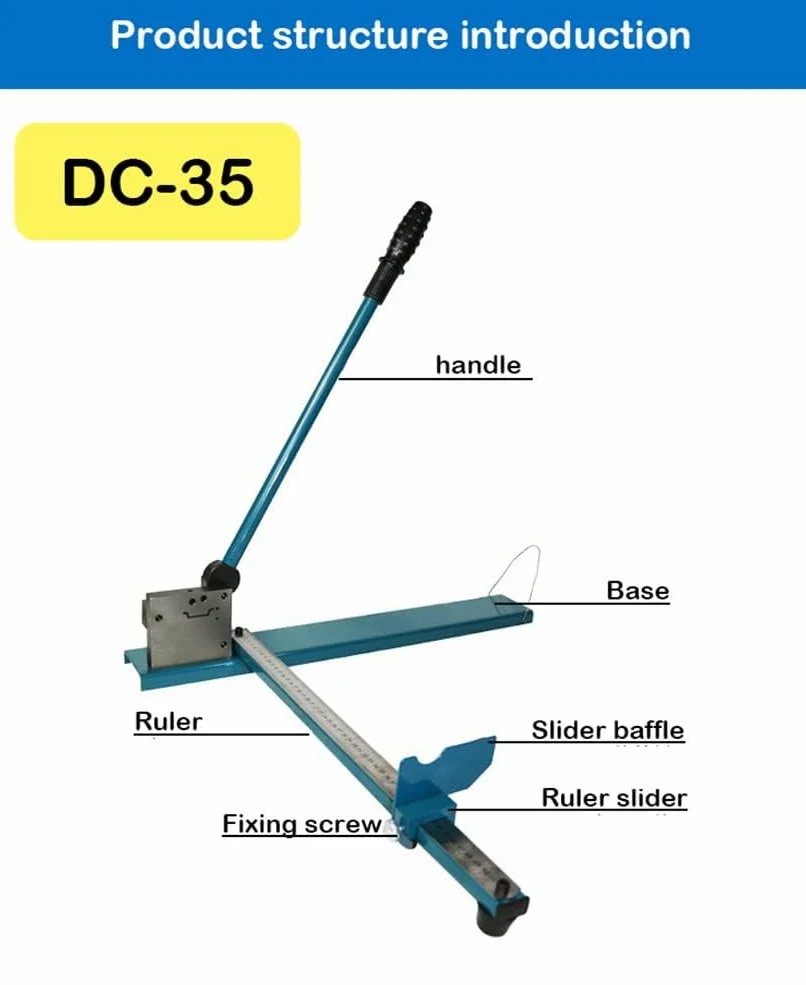 Utensile per taglio guida DIN – doppia scanalatura W/50 cm righello, taglierina manuale per taglio in alluminio scanalato – macchina da taglio canalina da banco