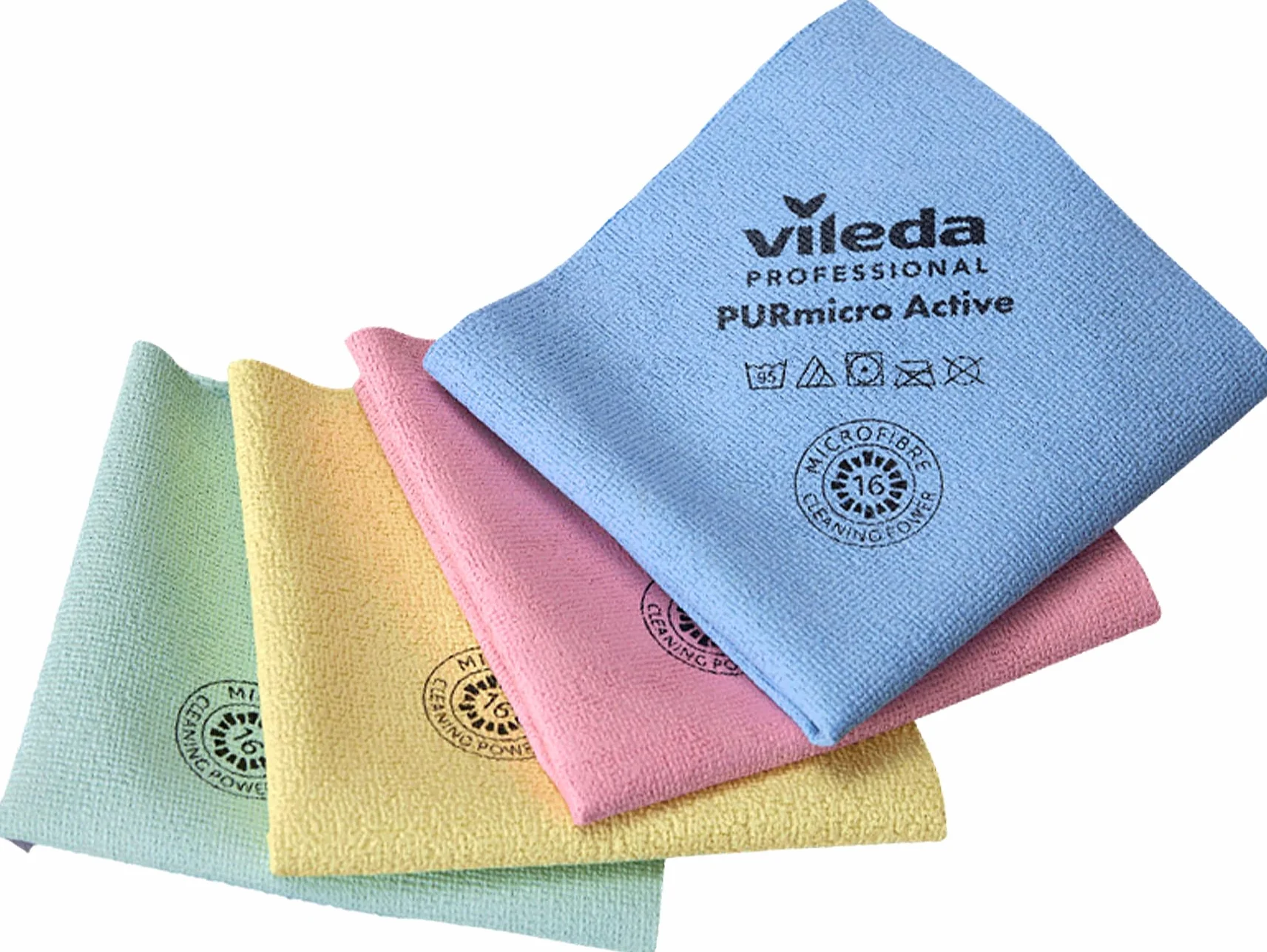 Vileda Professional Panno PurMicro Active Microfibra 38x35cm Antimacchia Vetro Inox