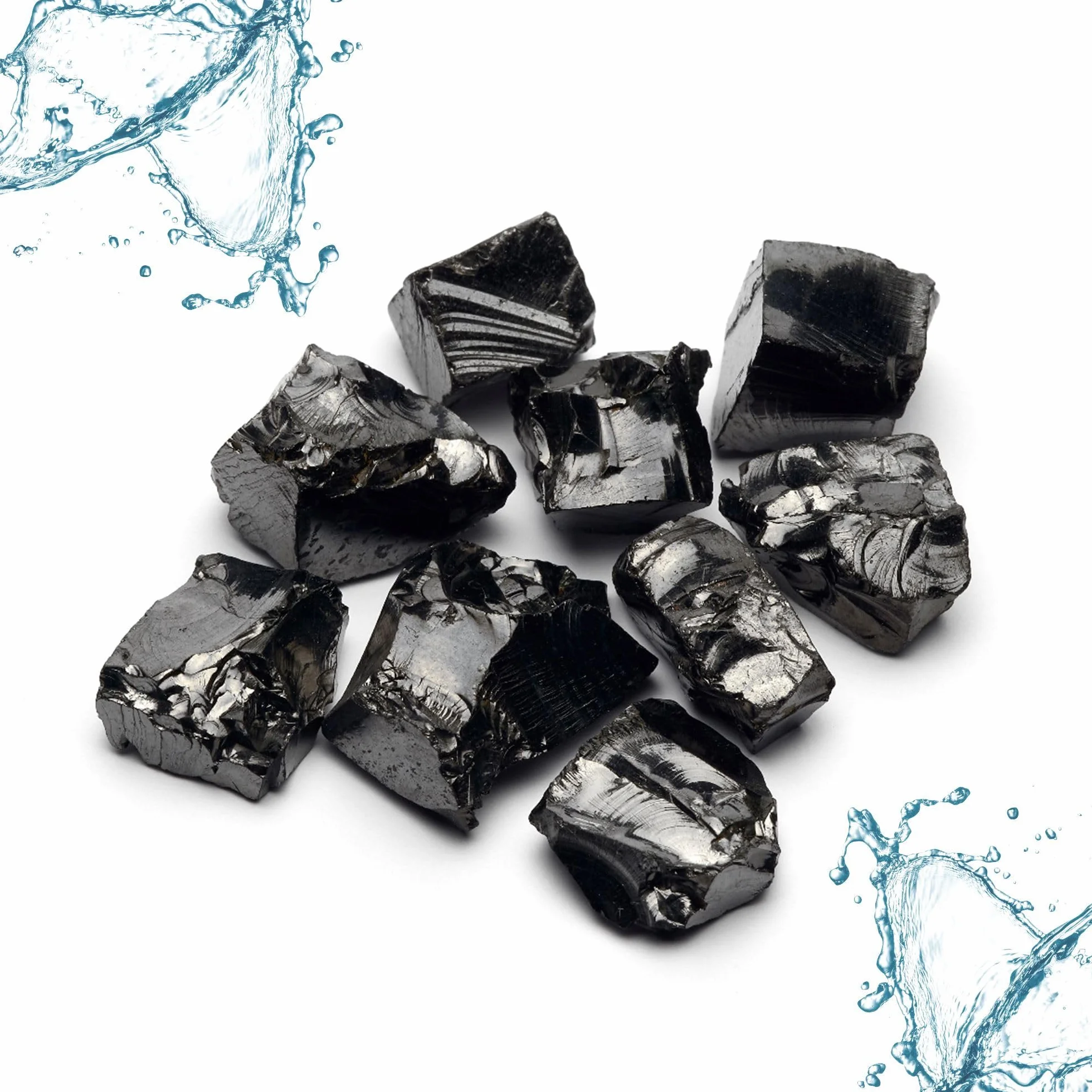 PURAJA Schungite preziosa per il trattamento delle acque, pietre naturali della Carelia, con certificato