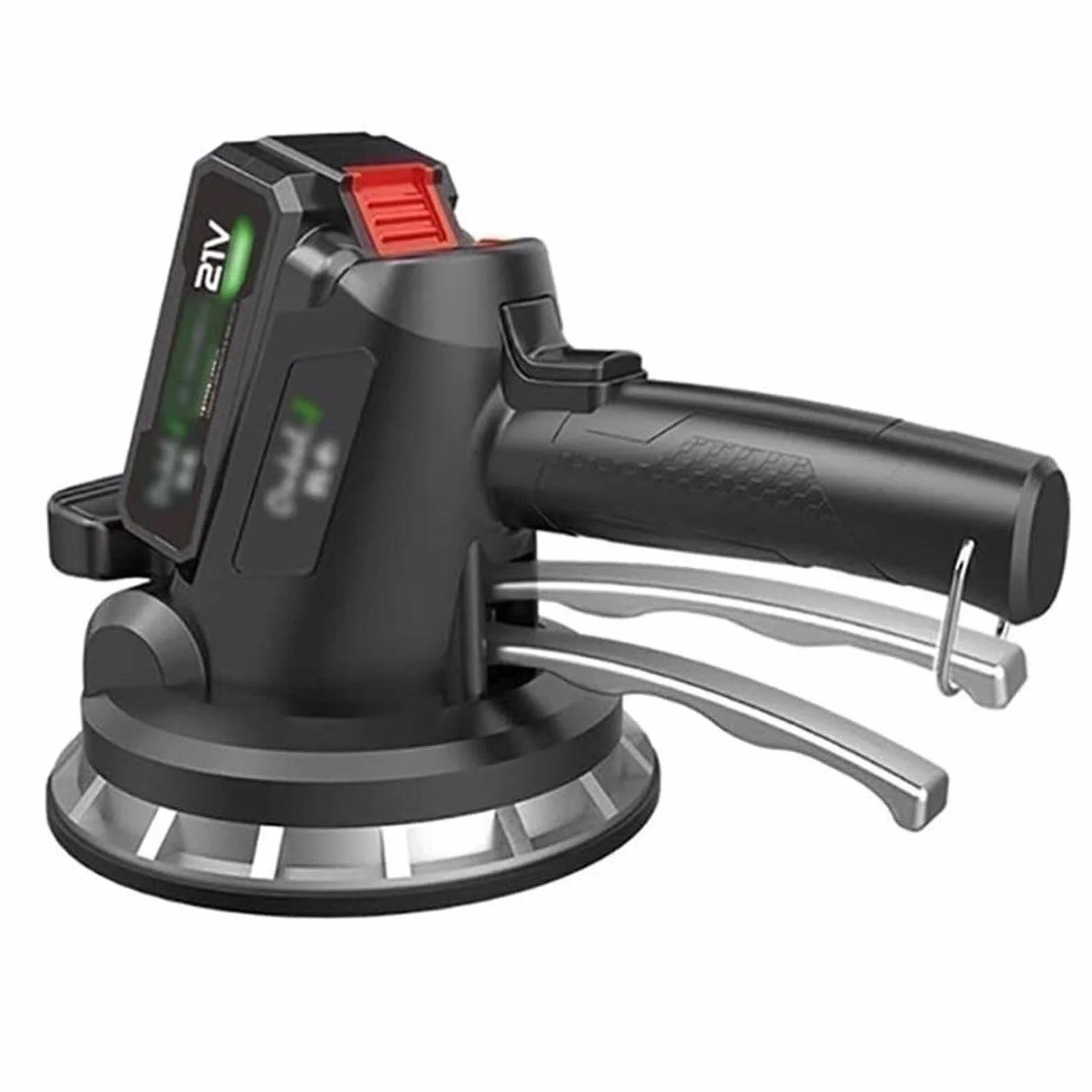 Piastrellatrice Elettrica 21V, Utensile Vibrante per Piastrellista - Strumento di Livellamento Automatico - Piastrelle per Pavimenti/Pareti - Max. Adsorbimento 320 kg (Color : 2xlithium Batteries)