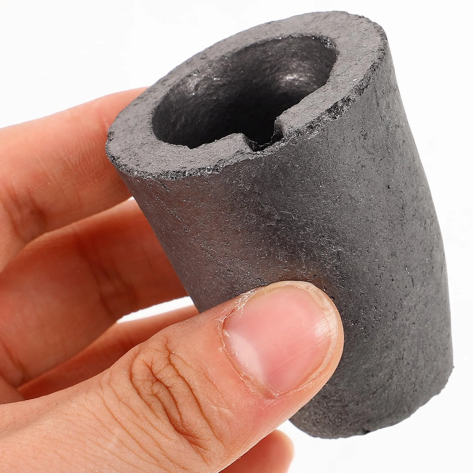 jojofuny Crogiolo in Grafite Carburo di Silicio per Fusione di Metalli come Rame, Alluminio e Argento, Capacità 20ml, per Analisi e Campionamento in Laboratorio