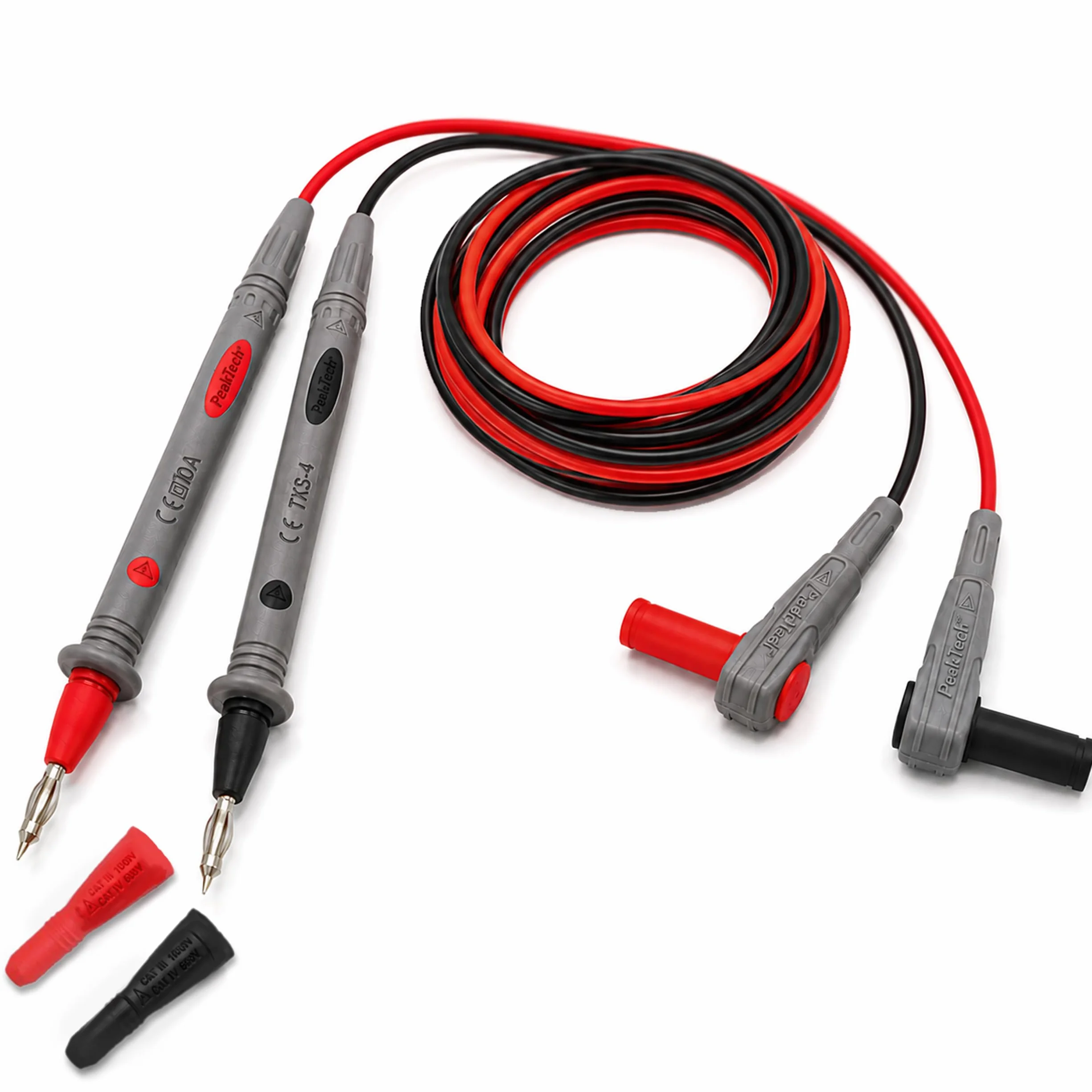 Peak Tech Puntali multimetro flessibile 120 cm 1000 V AC/DC 10 A Cat III/IV TKS 4