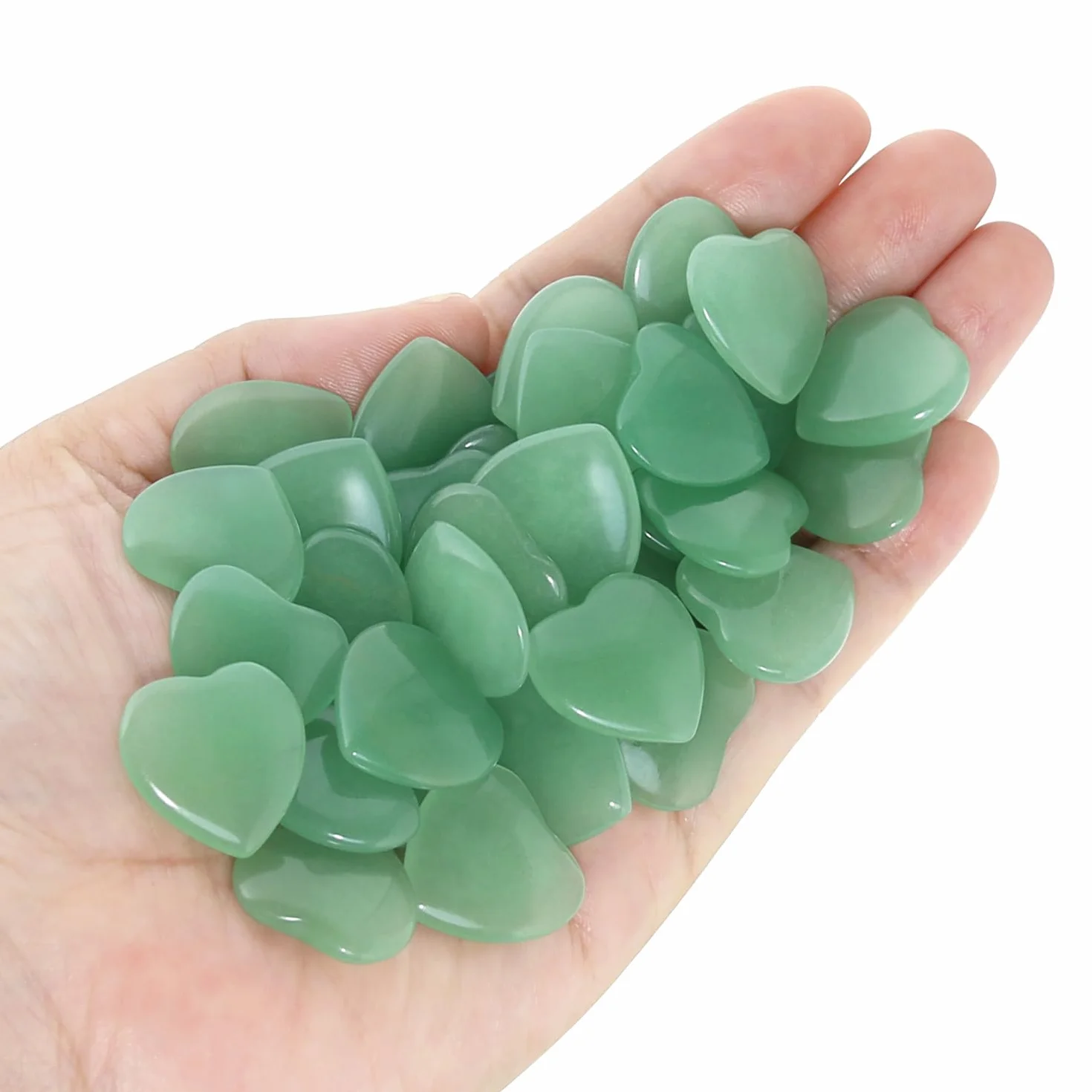 Avventurina Verde Naturale Cristalli a Forma di Cuore - Pietre Curative per Reiki, Chakra, Wicca