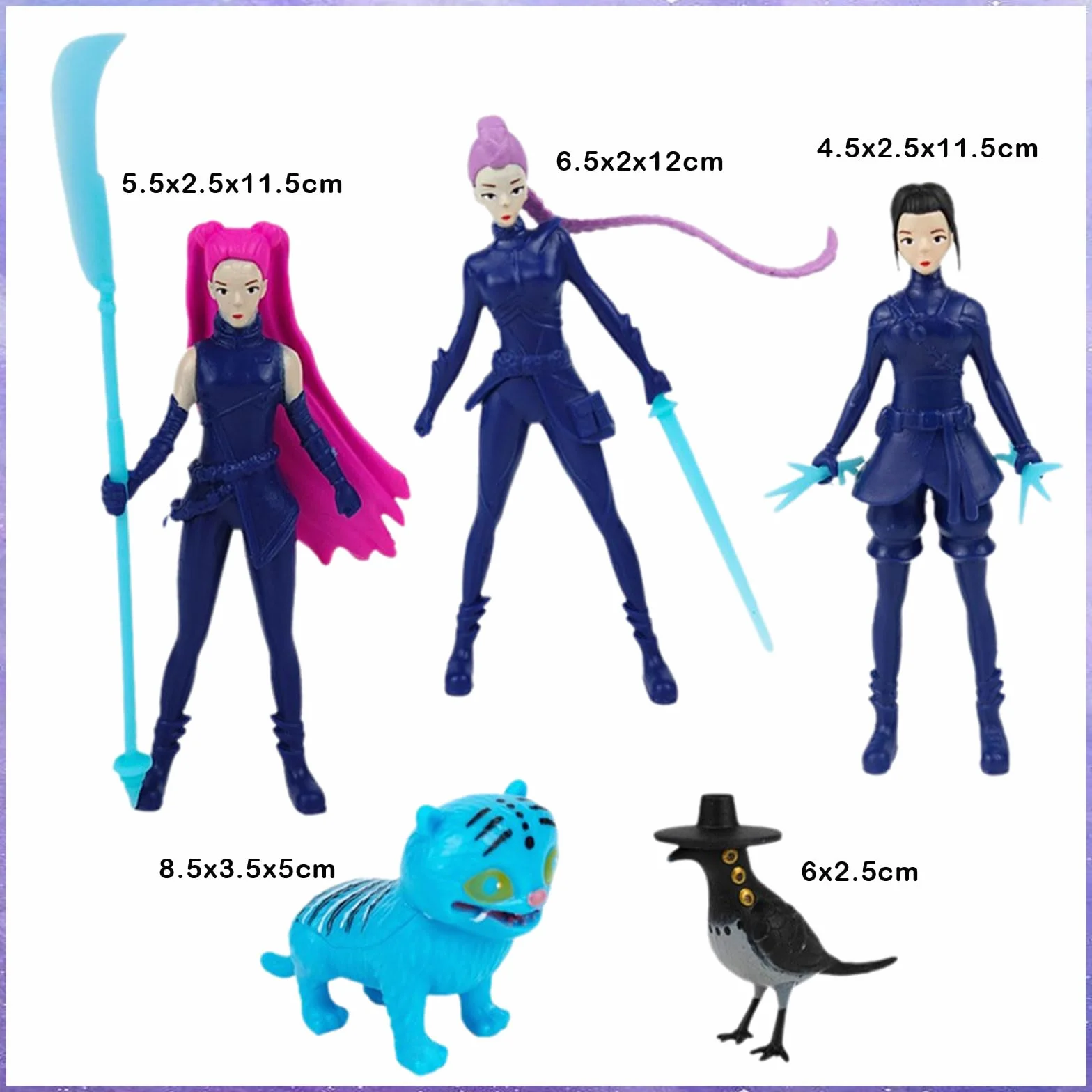 Figure Demoiche Set di 5 Giocattoli Merchandising Modellini Anime da Collezione per Fan di Hunte