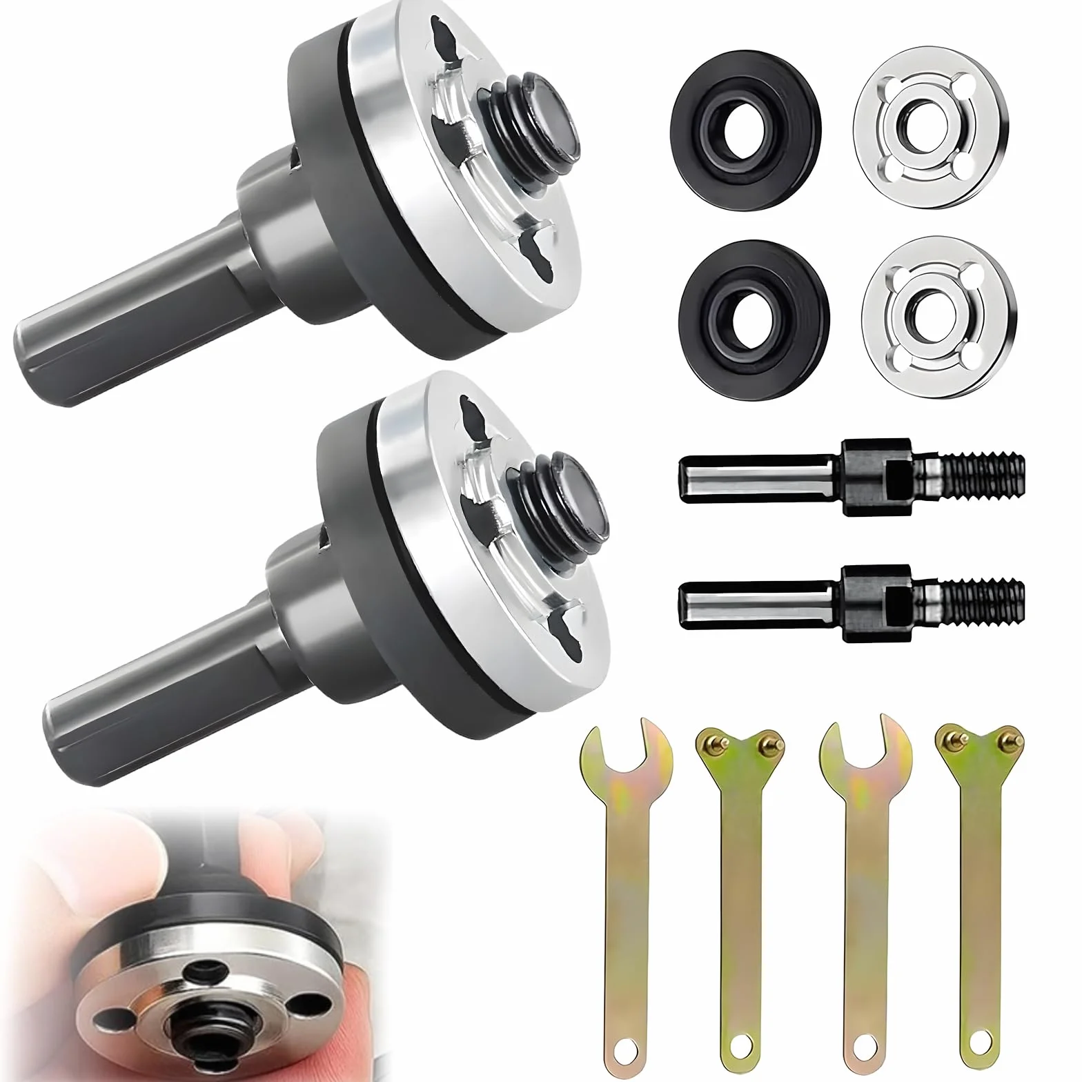 Smerigliatrice angolare set 10 accessori adattatore chiave a brugola trapano a mano