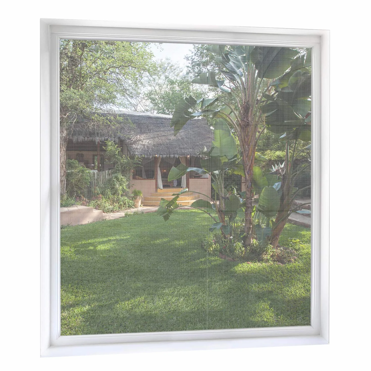 MYCARBON Zanzariera per Finestra 150x180cm Regolabile a Piacere Autoadesivo Chiusura a Strappo Rete Anti-Insetti Zanzariera Finestra(1 Pezzo Bianco)
