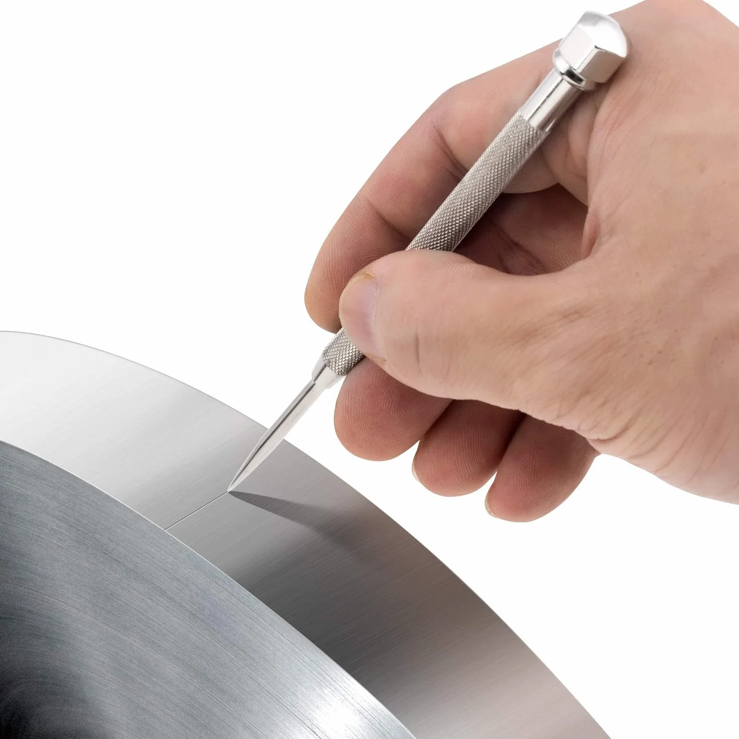 Pocket Scriber, G2 Punta in carburo cementato 55HRC Scriber Needle Scribing Pen per acciaio Ottone Plastica Vetro