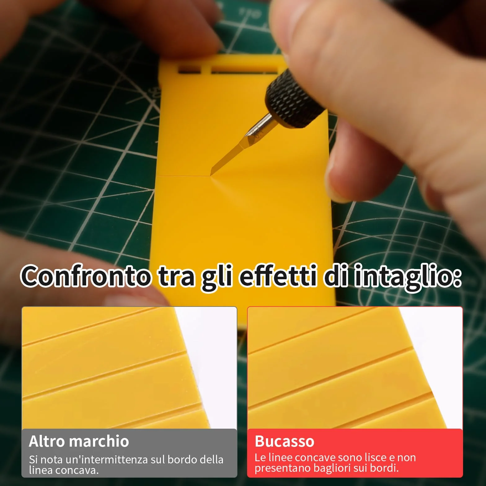 Model Scriber, Line Scriber con lame in acciaio al tungsteno, strumento per tracciare modelli per hobby di modellismo, modelli in plastica, linee incise intagliate in resina GK (0,1 MM)