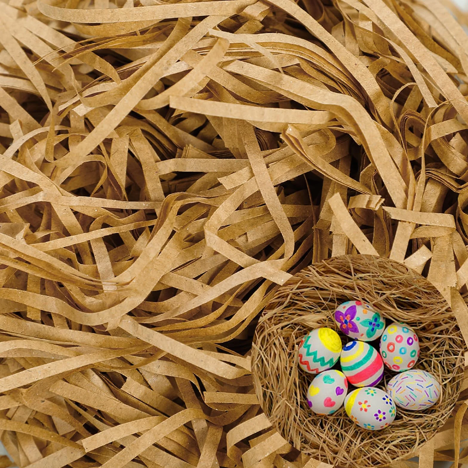 Paglia per Cesti,Darryy Carta Velina Tagliuzzata 200g,Carta Tagliuzzata per Regali,Paglia per Cesti Rafi per Cesti Pasqua Confezioni Regalo Decorazione Raffia Carta (Cammello)