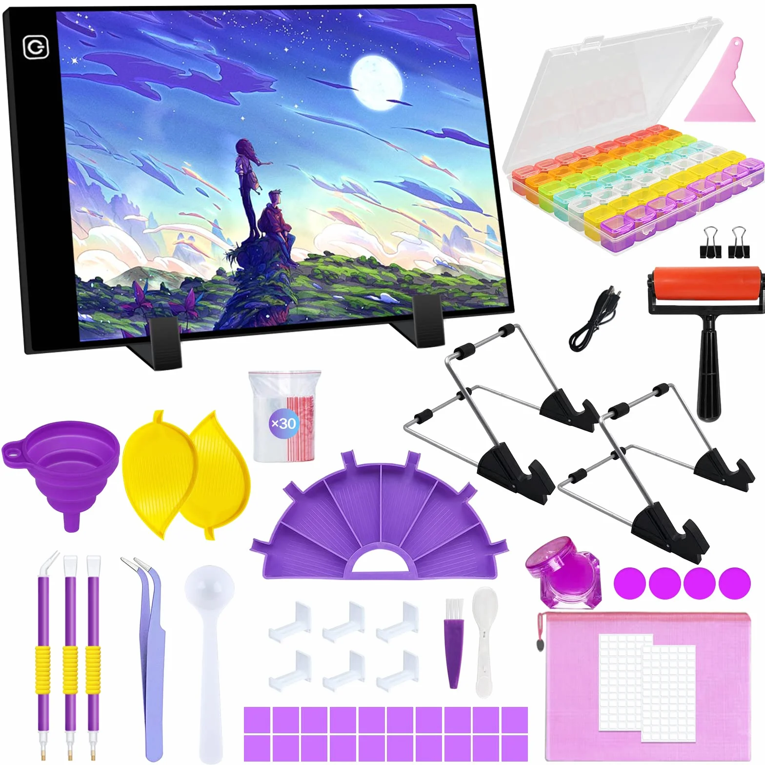 TAVADA A3 LED Tavoletta Luminosa per Disegno,LED Light Pad,Sottile Lavagna Luminosa Alimentato Tramite Cavo USB, Light Pad di Disegno,Light Board Tracing Light Box per Disegni, Animazione,Bozzetti