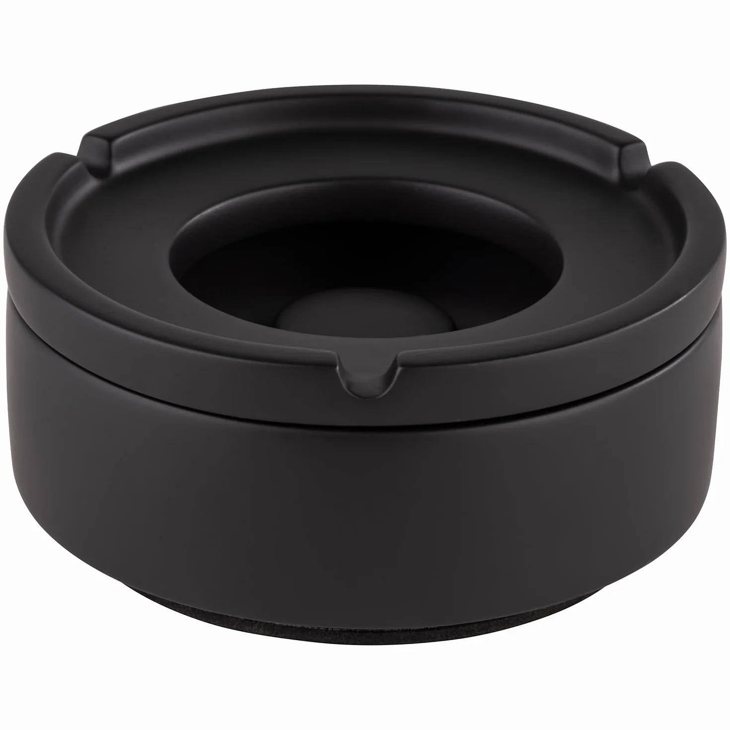 Posacenere Element cemento nero Ø 10,5 cm con fondo per mobili