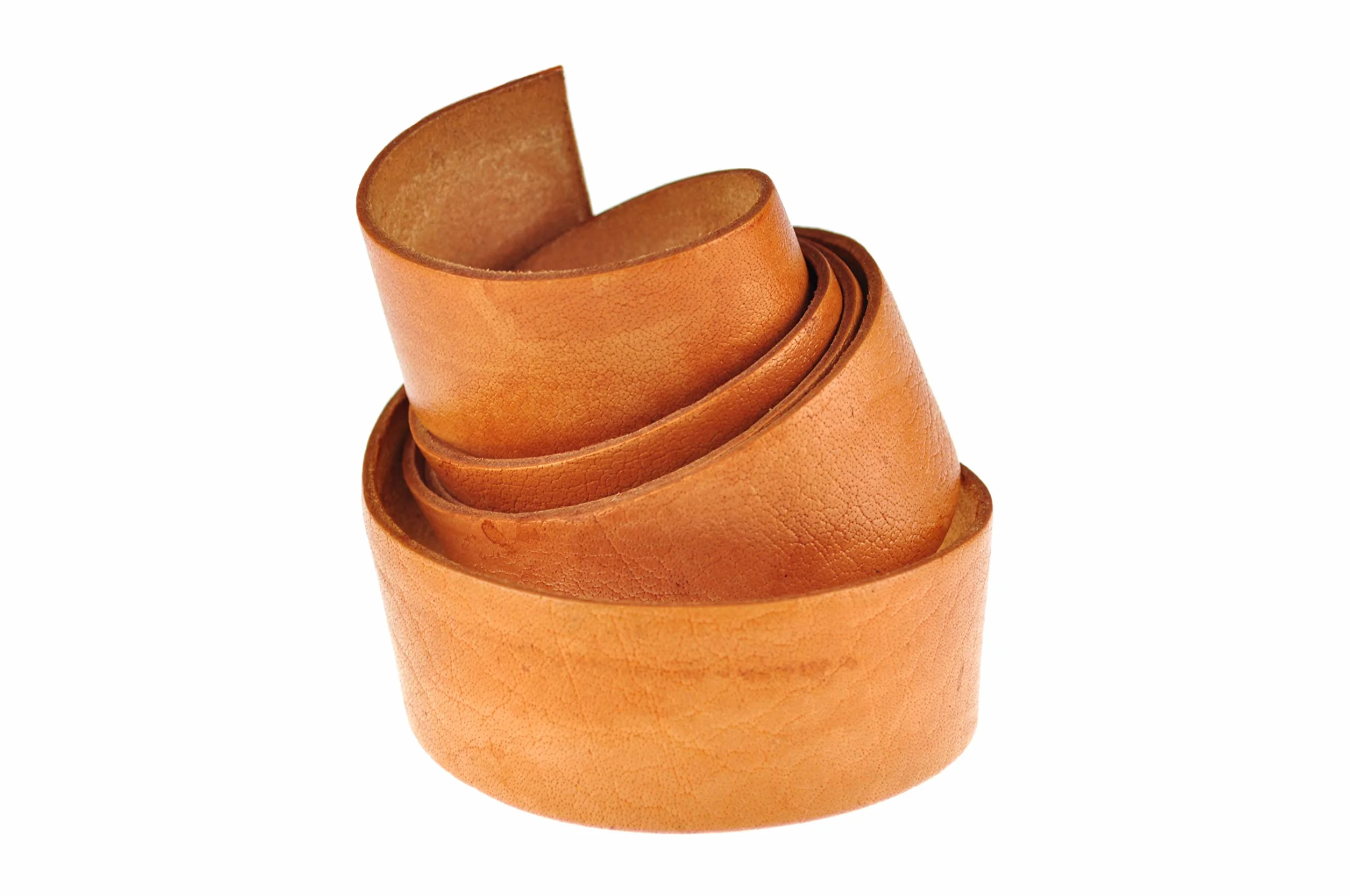 esnado Cinturino in Pelle, Piatto, Larghezza 1 m, Colore: a Scelta (Larghezza 40 mm, Marrone Naturale) | Vera Pelle | conciata al vegetale | Artigianato, Decorazioni, Medievale