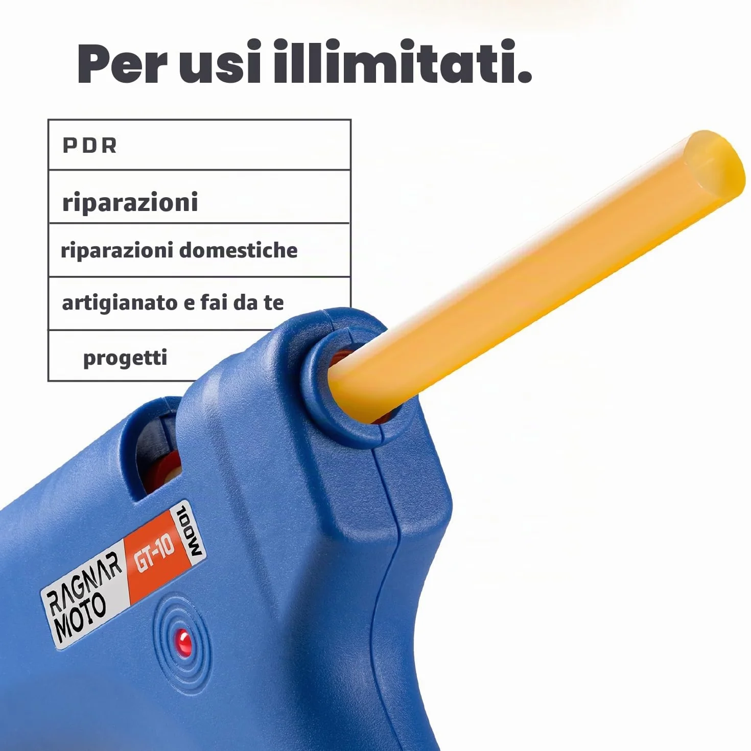 Colla a Caldo Giallo, 1 kg, Extra Forte Colla Ricariche Ø 11mm x 170mm, Colla per le Pistole di Colla a Caldo 11mm, per Carrozzeria Tirabolli