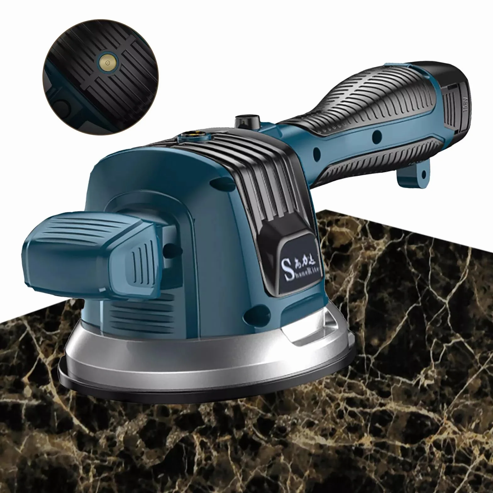 Vibratore per piastrelle, 25 V, batteria senza fili, vibratore per piastrelle, potente vibratore per piastrelle per la posa precisa di pareti e pavimenti