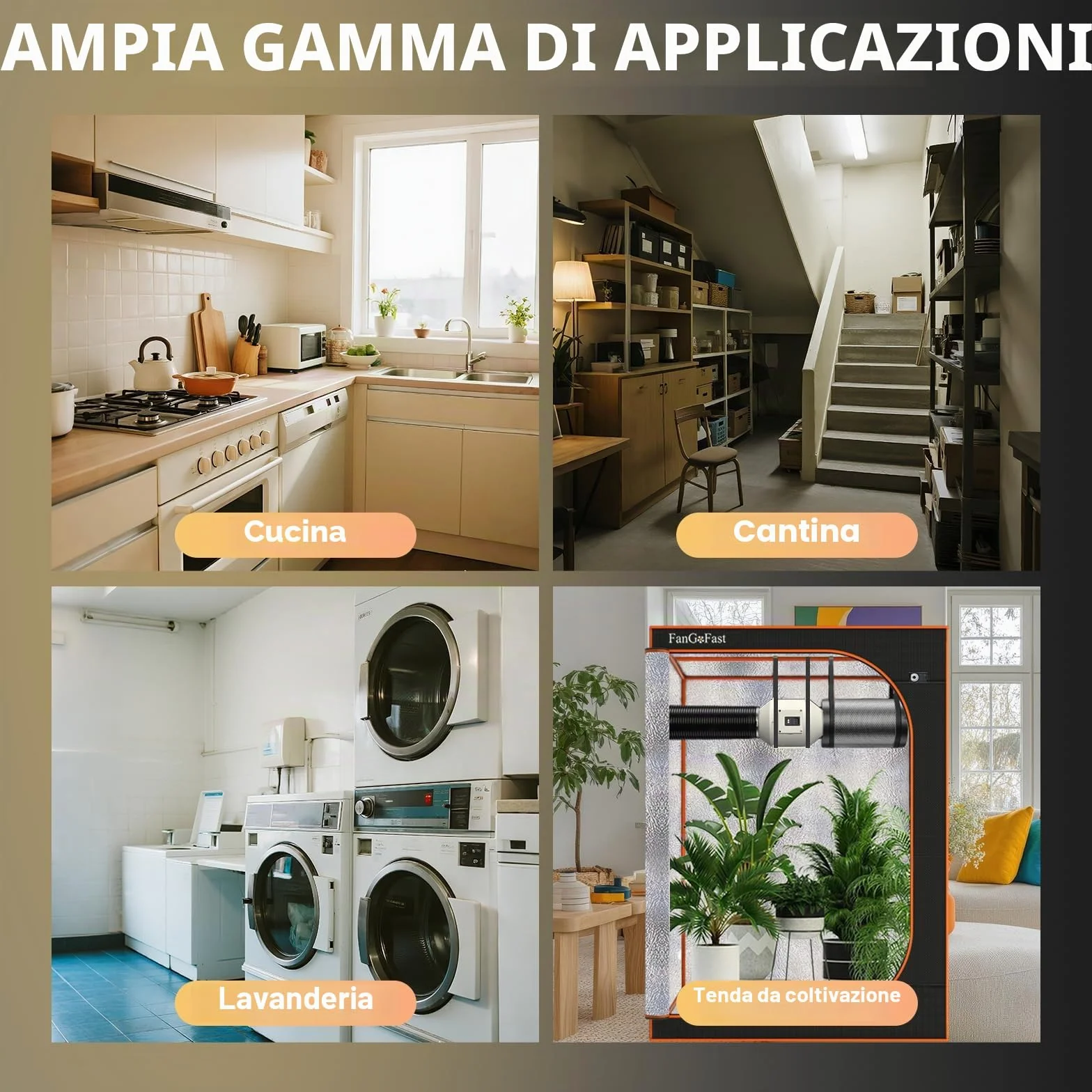 FanGoFast Aspiratore da Bagno 100mm, Estrattore Aria con Funzione Booster