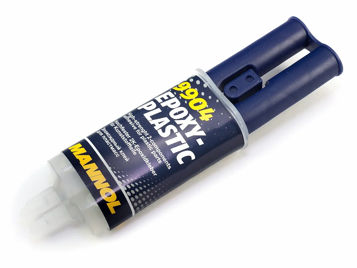 MANNOL, colla epossidica 2K, per plastica, bicomponente, confezione da 30 g, codice articolo 9904
