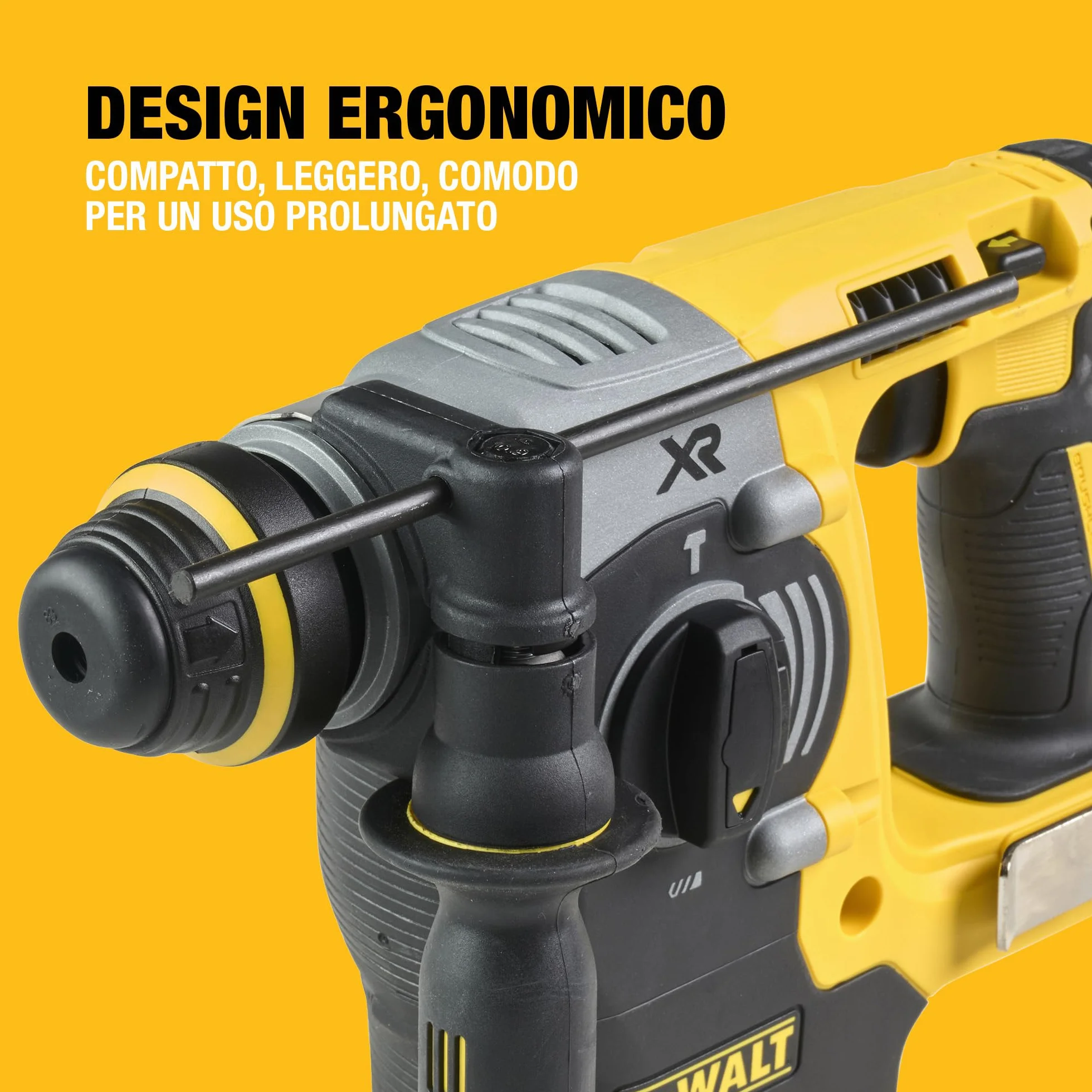 DEWALT 18V XR Trapano a Percussione Brushless SDS-Plus 24mm, Unità Singola, DCH273NT-XJ