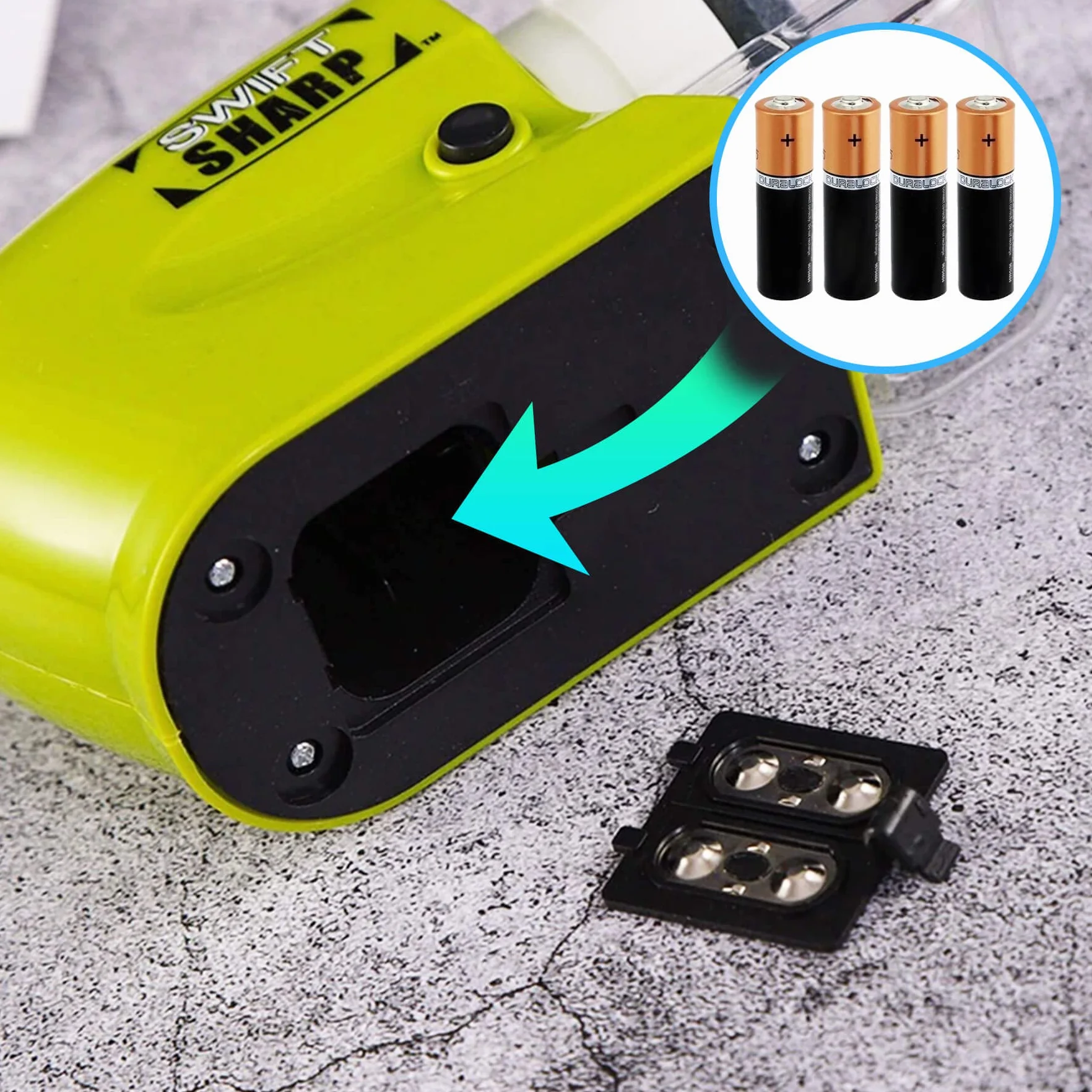 Retoo Affilacoltelli Elettrico per Coltelli e Forbici, Affilatura Grossa, Compatto, 4 Batterie AA