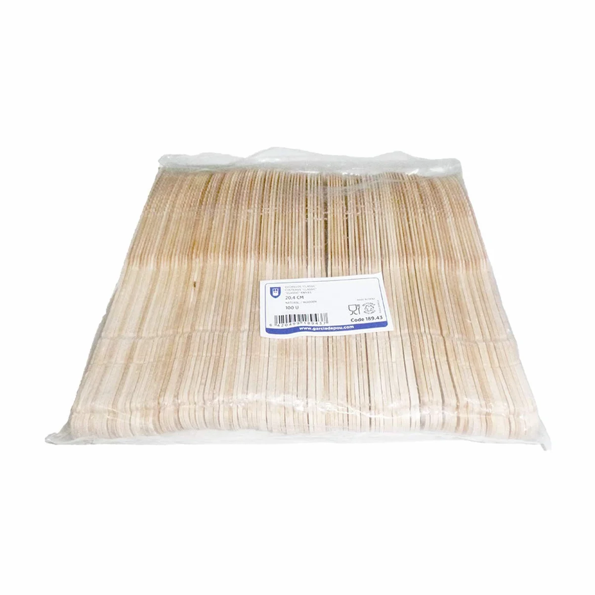 Garcia de Pou Classic coltelli 20 cm legno naturale 30 x 30 x 30 cm