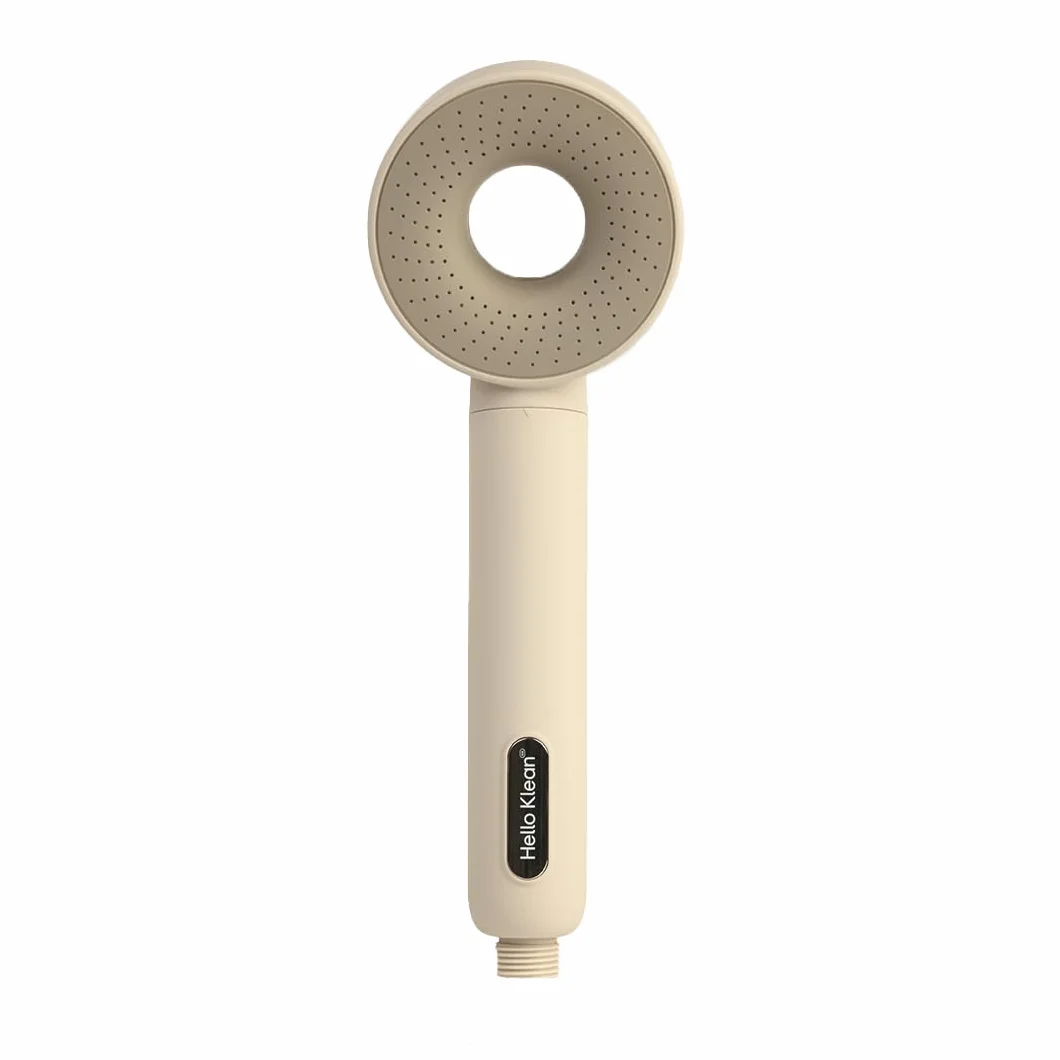 Hello Klean Soffione Doccia Beige – Filtra metalli indesiderati, cloro e impurità presenti nell’acqua – Migliora la qualità di pelle e capelli