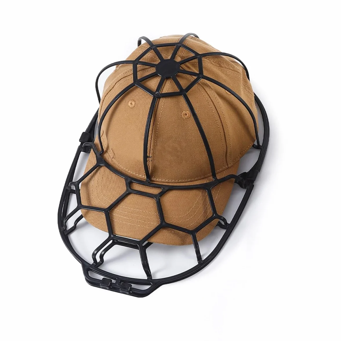 Supporto per Cappelli da Baseball in Plastica Bianca, Gabbia Protettiva per Lavaggio, Set da 2 Pezzi