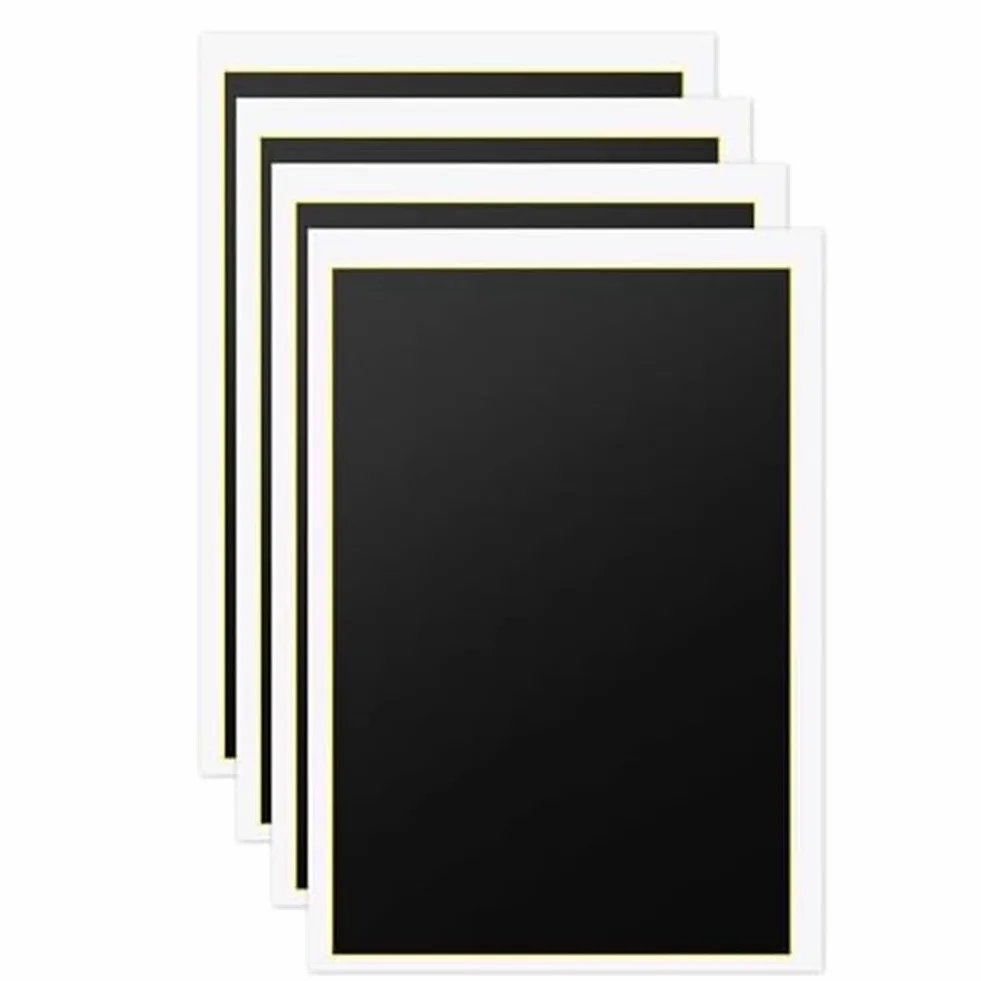 4 Fogli di Carta per Marcatura per Incisione, Carta per Incisione A Colori da 15,35x10,63 Pollici (Nero, 39x27 Cm)