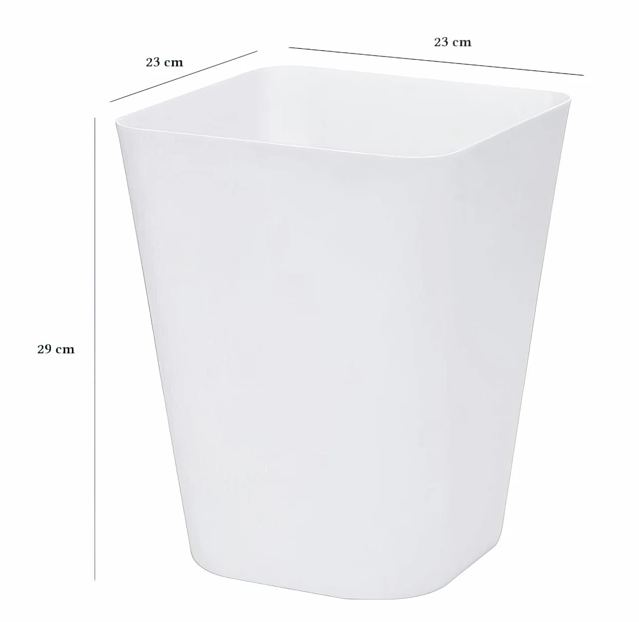 Cestino 6102 in plastica, ideale per cameretta dei bambini, ufficio, cucina, altezza 29 cm, 12 l, beige